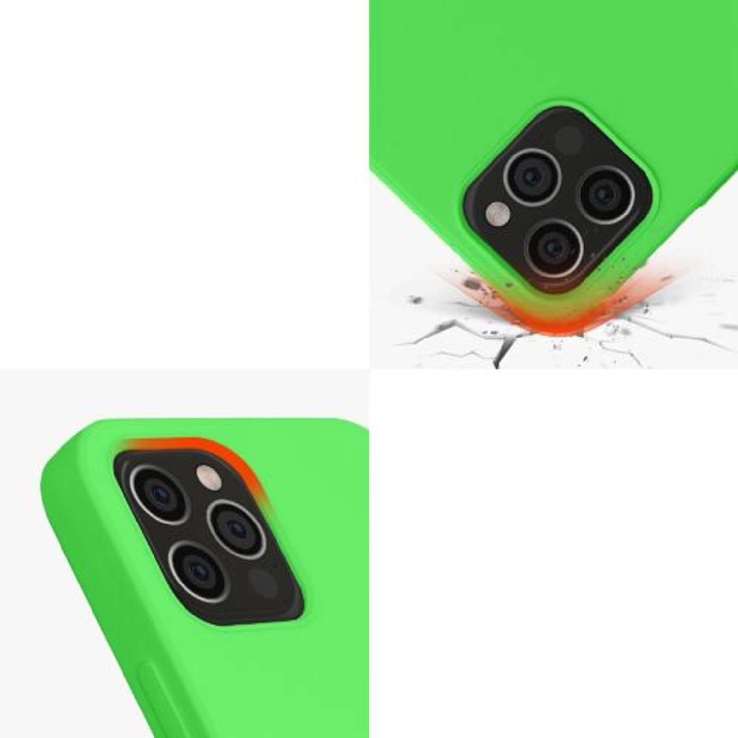 Husa Kwmobile pentru Apple iPhone 12/iPhone 12 Pro, Silicon, Verde, 53844.159 fotografia produsului View 8 L