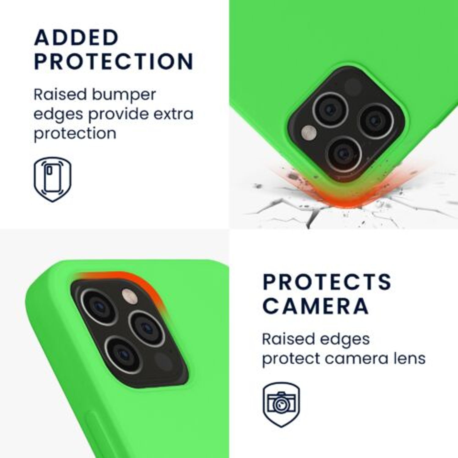 Husa Kwmobile pentru Apple iPhone 12/iPhone 12 Pro, Silicon, Verde, 53844.159 fotografia produsului View 3 L