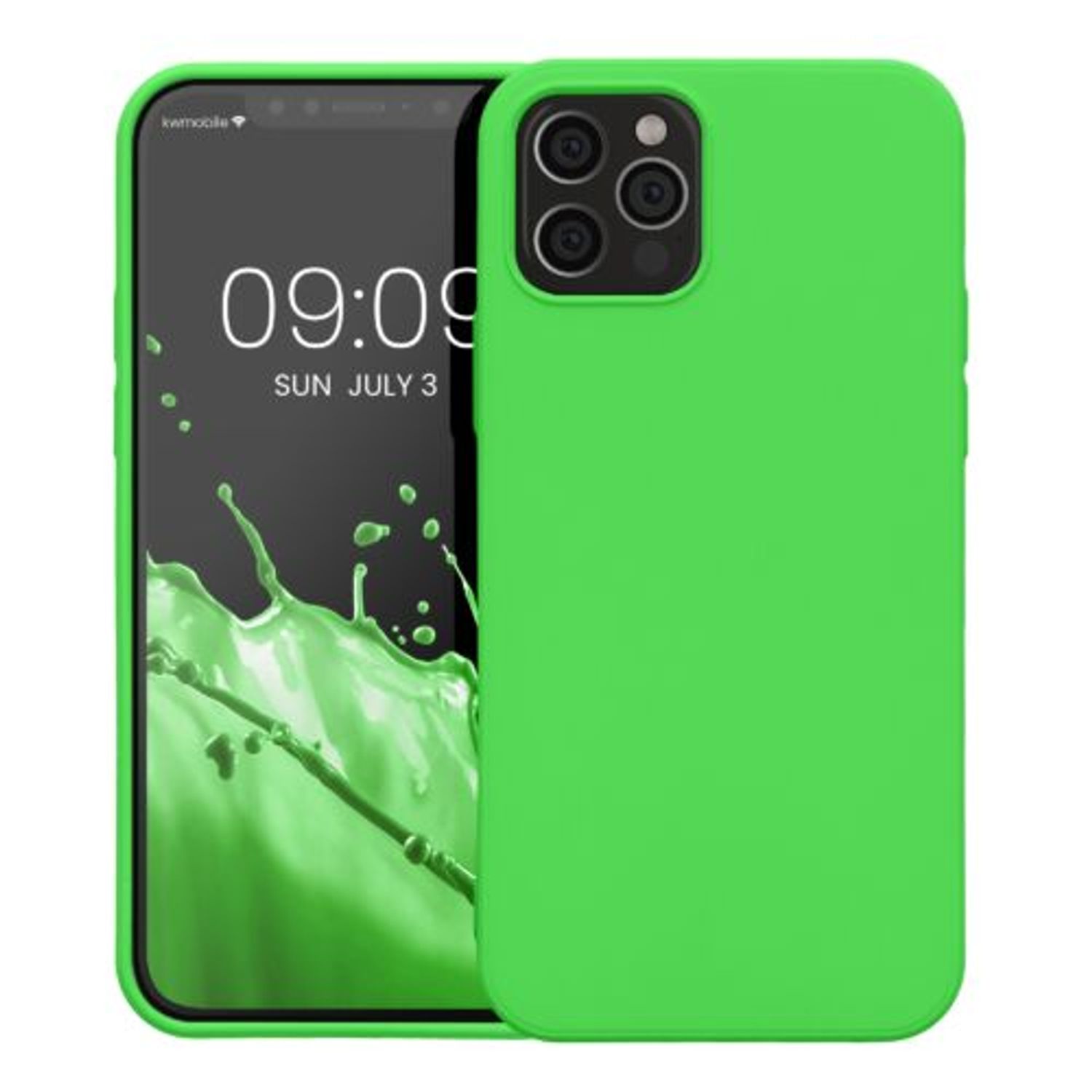 Husa Kwmobile pentru Apple iPhone 12/iPhone 12 Pro, Silicon, Verde, 53844.159 fotografia produsului