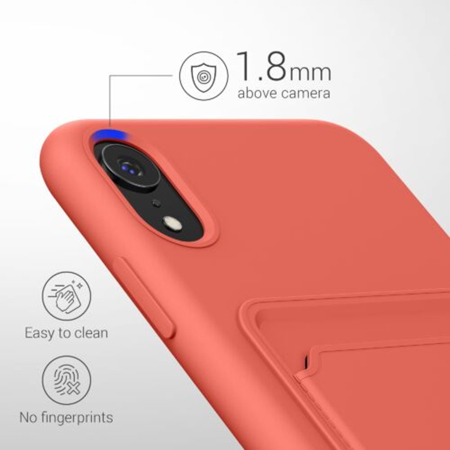 Husa Kwmobile pentru Apple iPhone XR, Silicon, Coral, 55116.76 fotografia produsului View 3 L