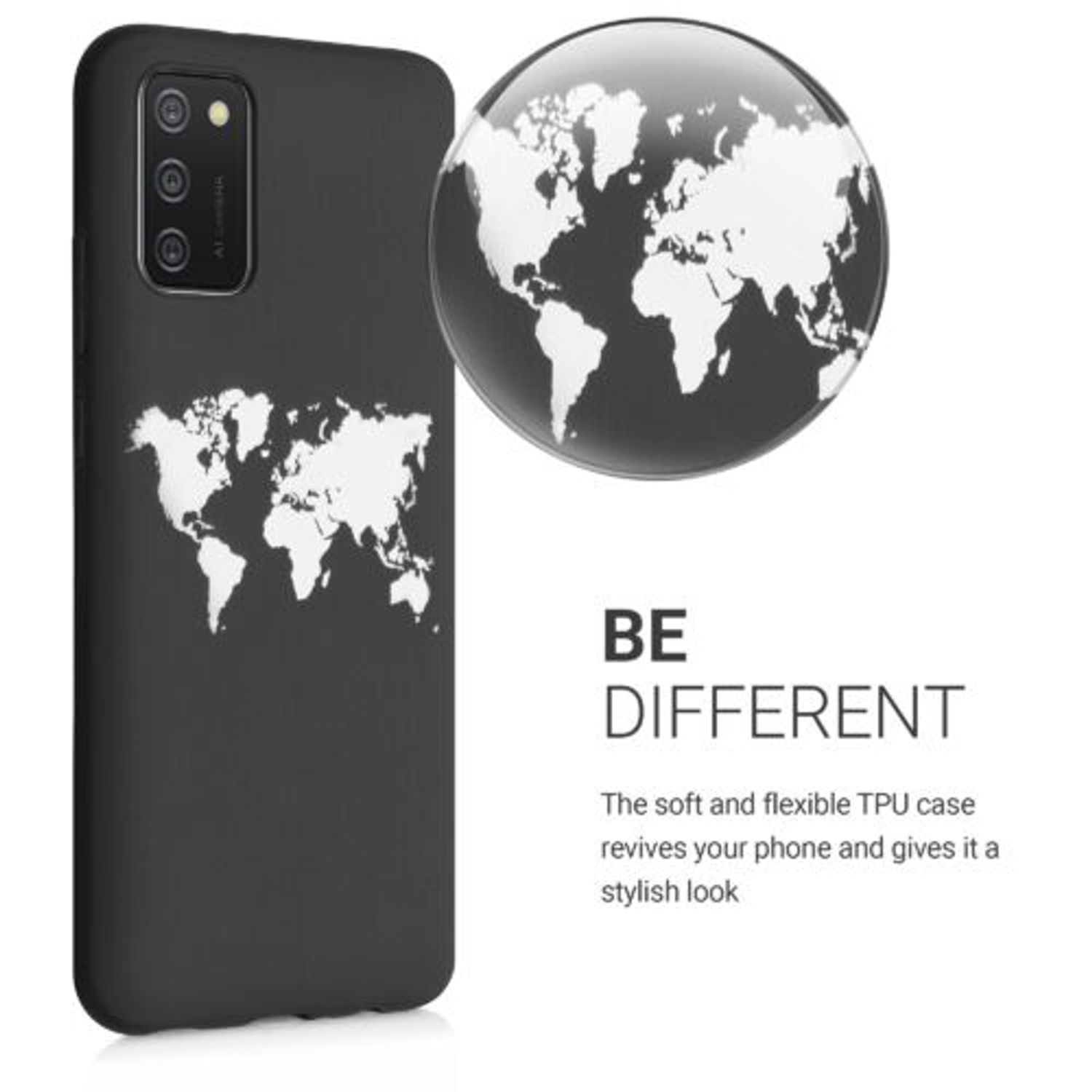 Husa pentru Samsung Galaxy A02s, Silicon, Negru, 54047.02 fotografia produsului View 4 L