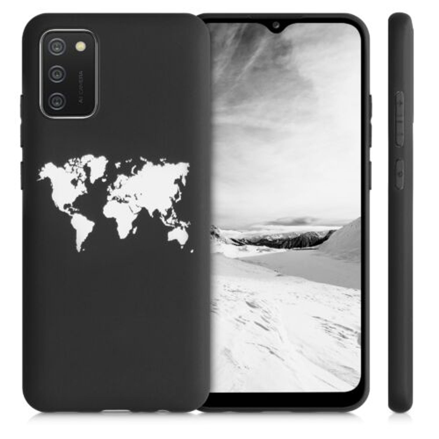 Husa pentru Samsung Galaxy A02s, Silicon, Negru, 54047.02 fotografia produsului View 2 L