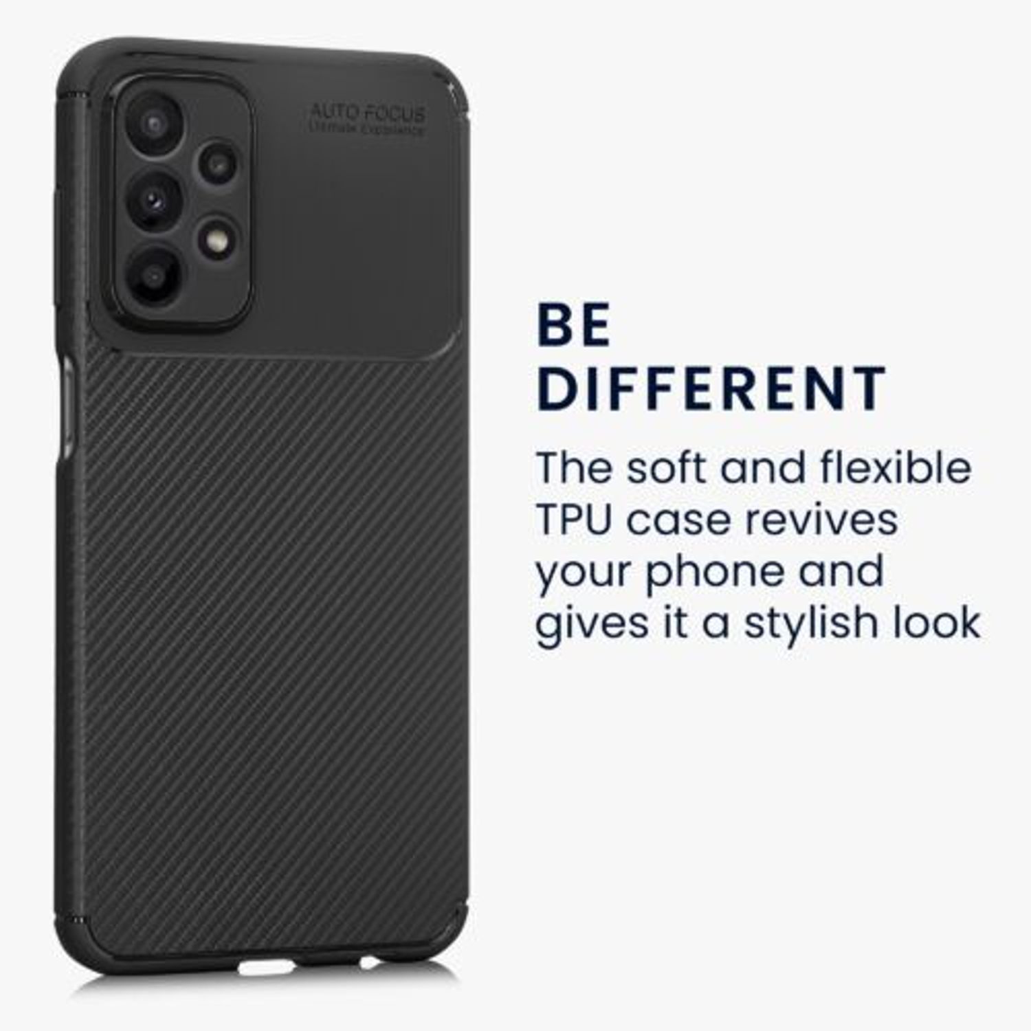 Husa Kwmobile pentru Samsung Galaxy A23, Silicon, Negru, 58242.02 fotografia produsului View 4 L