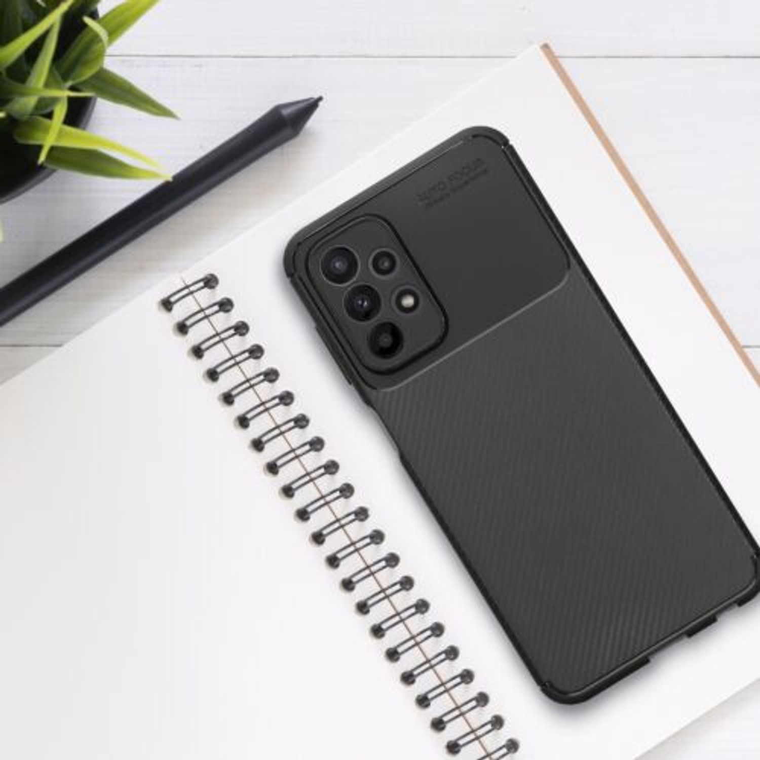 Husa Kwmobile pentru Samsung Galaxy A23, Silicon, Negru, 58242.02 fotografia produsului View 2 L