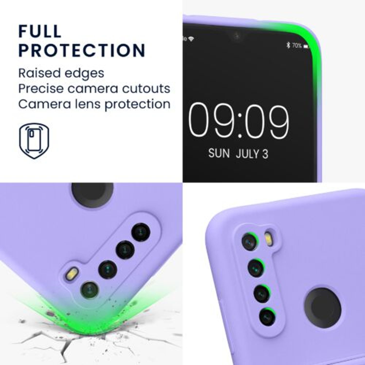 Husa Kwmobile pentru Xiaomi Redmi Note 8, Silicon, Albastru, 58263.108 fotografia produsului View 3 L