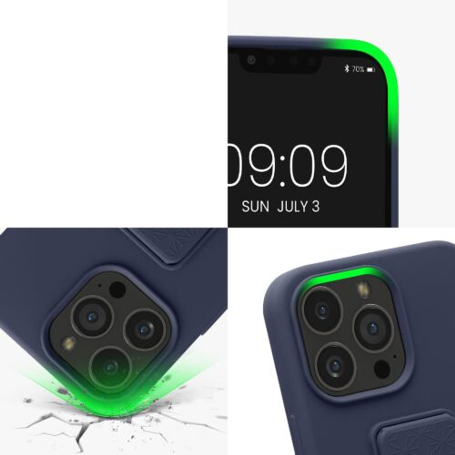 Husa Kwmobile pentru Apple iPhone 13 Pro, Silicon, Albastru, 58277.186 fotografia produsului View 8 L