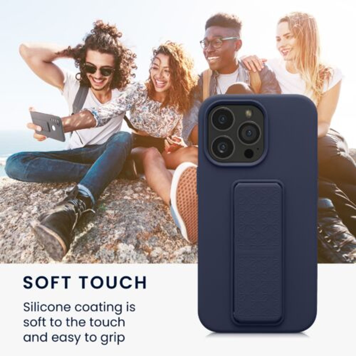 Husa Kwmobile pentru Apple iPhone 13 Pro, Silicon, Albastru, 58277.186 fotografia produsului View 6 L