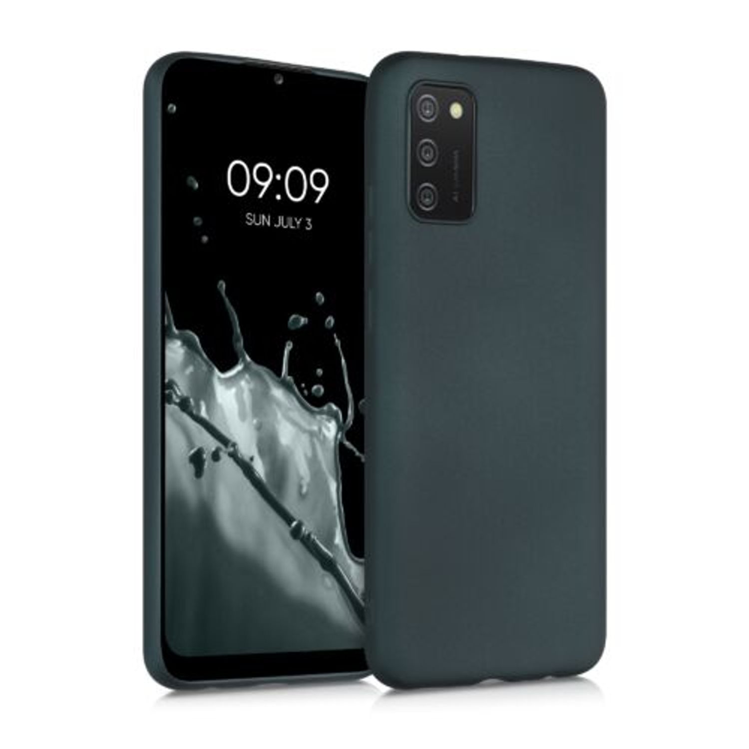 Husa pentru Samsung Galaxy A02s, Silicon, Verde, 55087.14 fotografia produsului