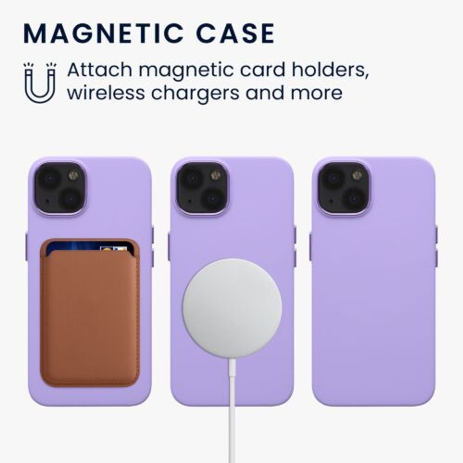 Husa Kwmobile pentru Apple iPhone 13, Silicon, Mov, 58247.139 fotografia produsului View 4 L