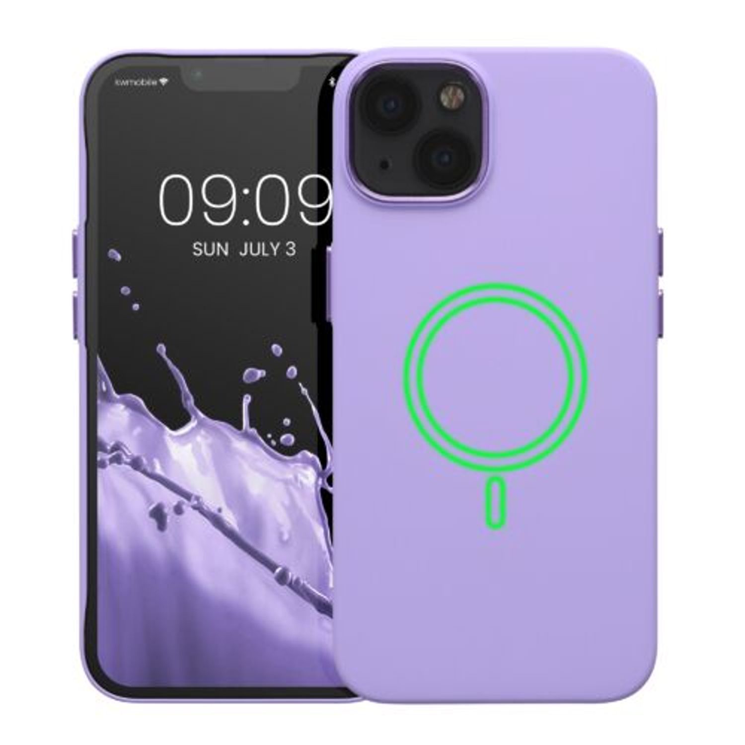 Husa Kwmobile pentru Apple iPhone 13, Silicon, Mov, 58247.139 fotografia produsului