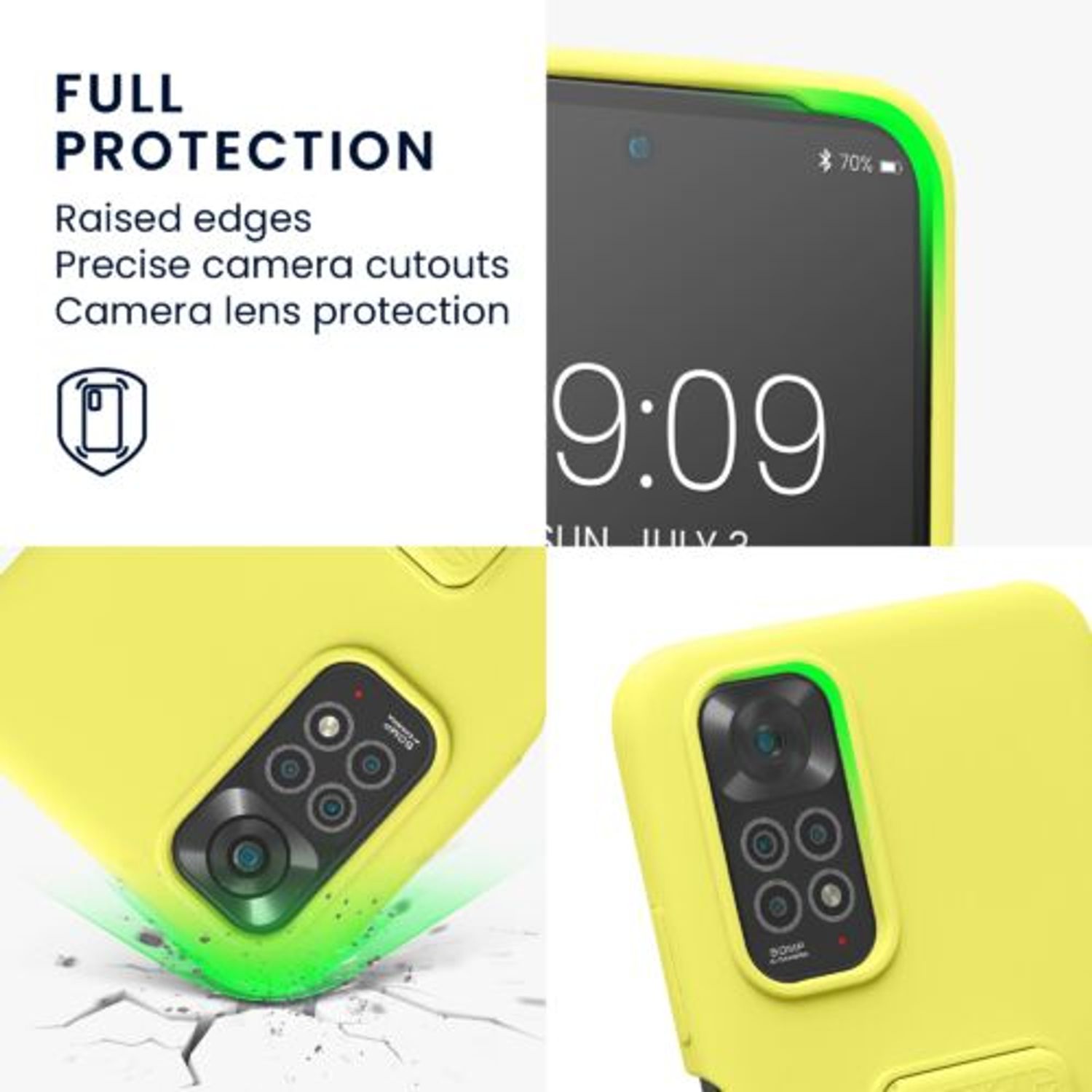 Husa Kwmobile pentru Xiaomi Redmi Note 11/Redmi Note 11s, Silicon, Galben, 58266.165 fotografia produsului View 2 L