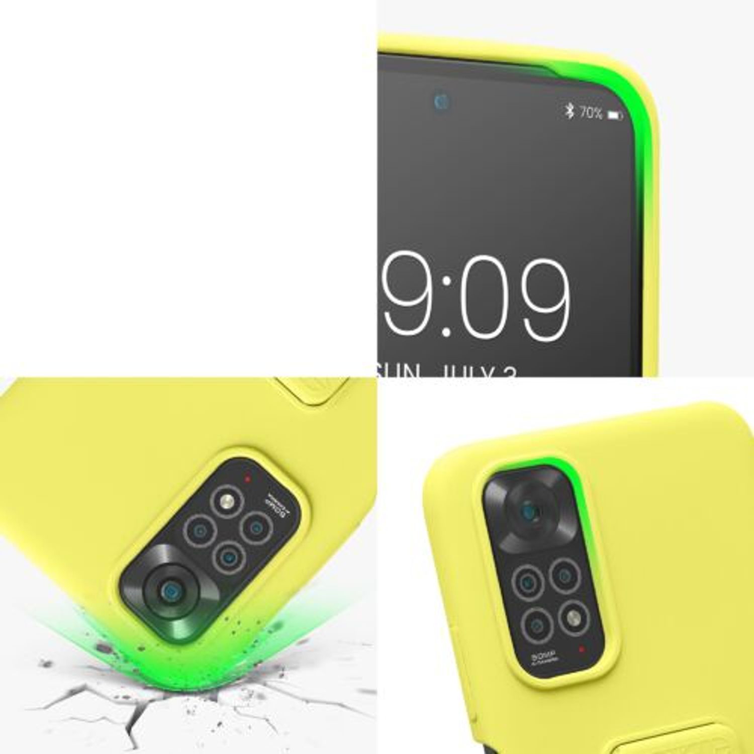Husa Kwmobile pentru Xiaomi Redmi Note 11/Redmi Note 11s, Silicon, Galben, 58266.165 fotografia produsului View 7 L
