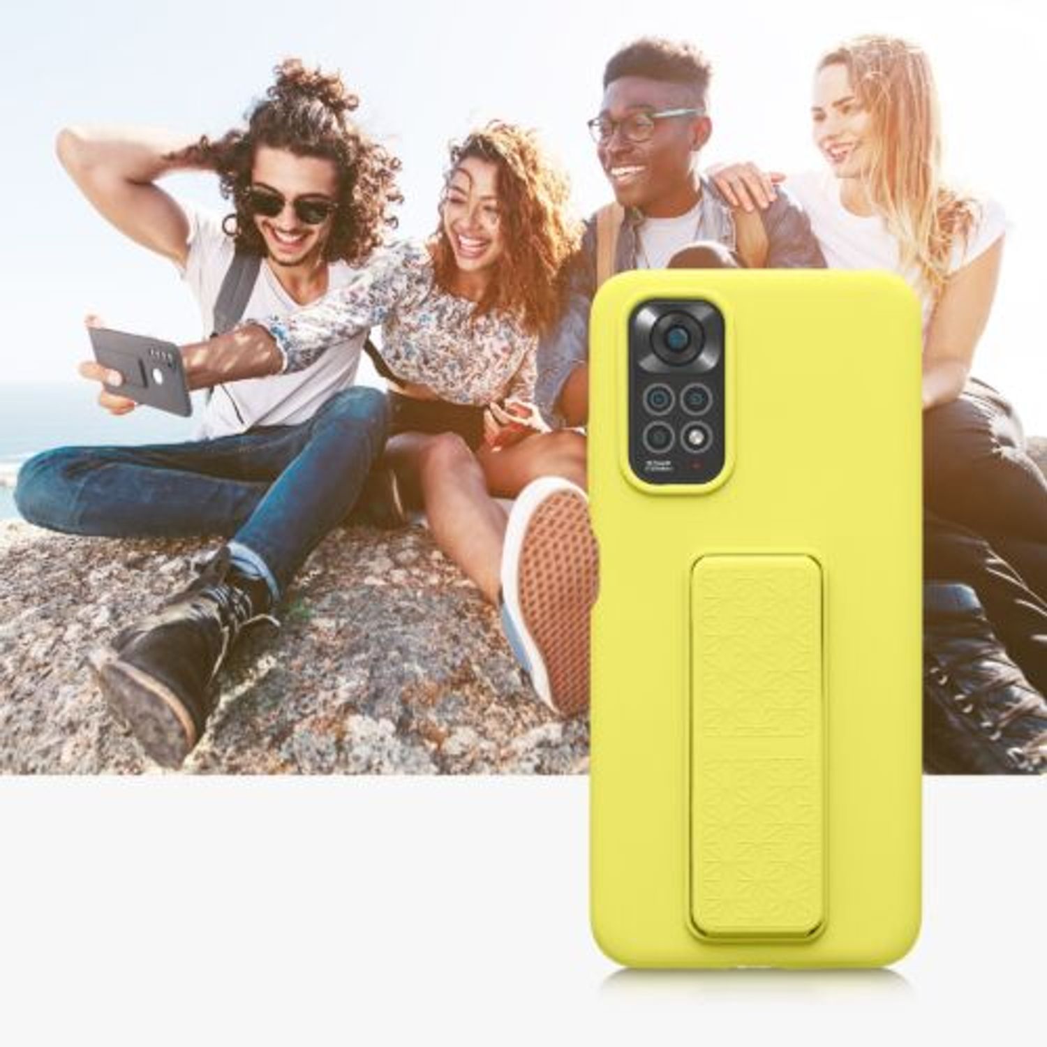 Husa Kwmobile pentru Xiaomi Redmi Note 11/Redmi Note 11s, Silicon, Galben, 58266.165 fotografia produsului View 9 L