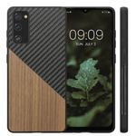 Husa Kwmobile pentru Samsung Galaxy S20 FE, Lemn, Maro/Negru, 58669.01 fotografia produsului