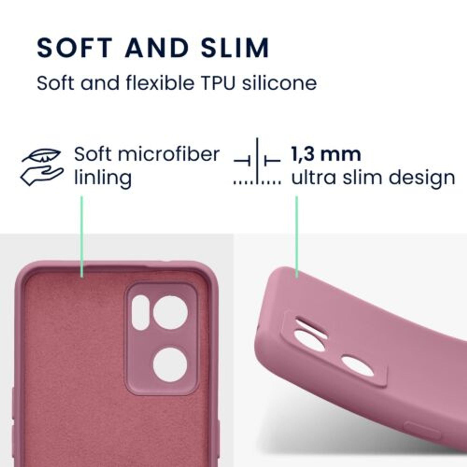 Husa Kwmobile pentru OPPO Find X5 Lite, Silicon, Violet, 57633.167 fotografia produsului View 2 L