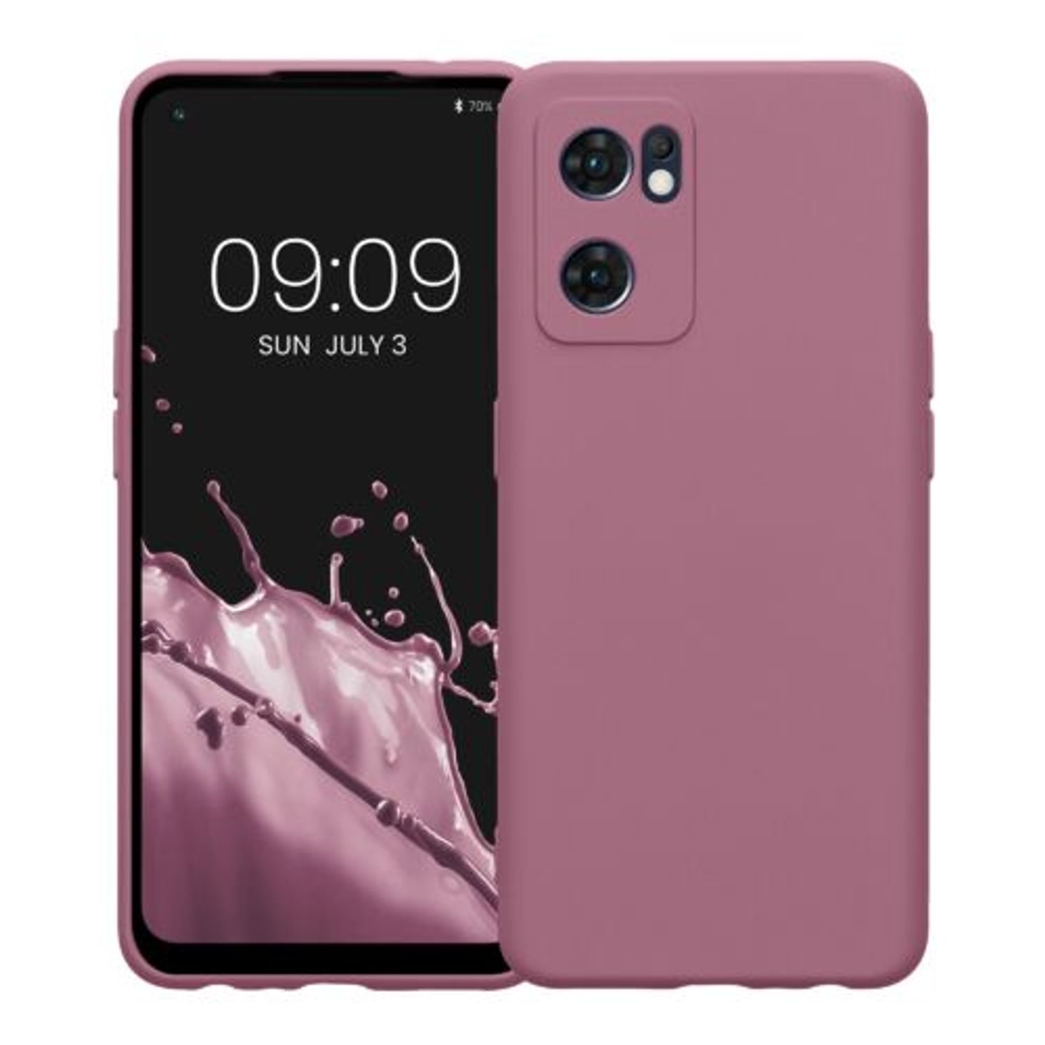 Husa Kwmobile pentru OPPO Find X5 Lite, Silicon, Violet, 57633.167 fotografia produsului