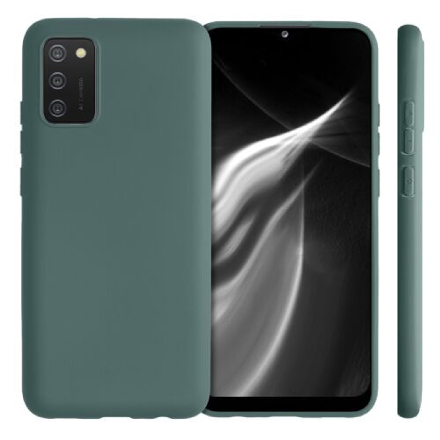Husa pentru Samsung Galaxy A02s, Silicon, Verde, 54045.171 fotografia produsului View 2 L