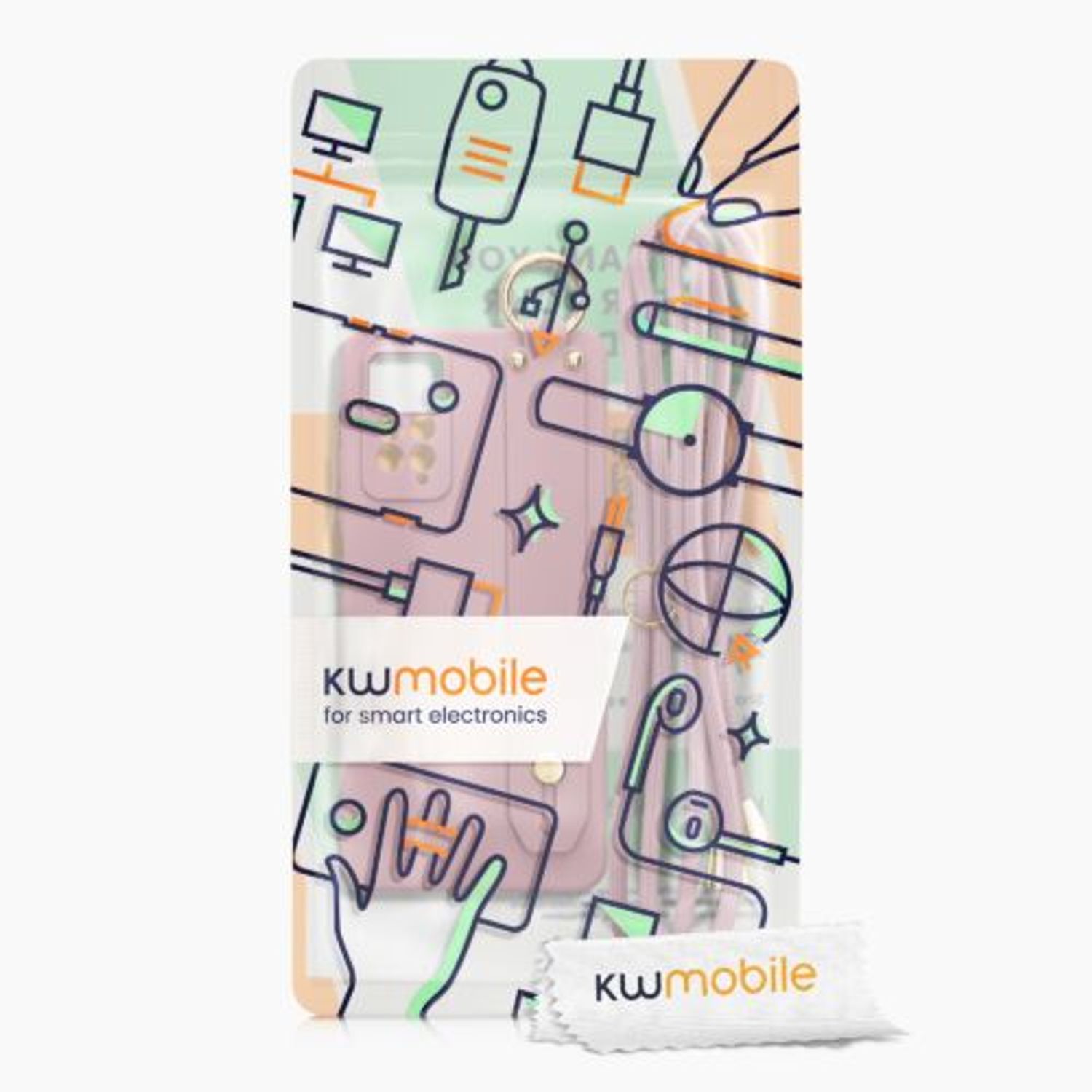 Husa Kwmobile pentru Xiaomi Redmi Note 11 Pro/Redmi Note 11 Pro 5G, Silicon, Roz, 58699.193 fotografia produsului View 7 L