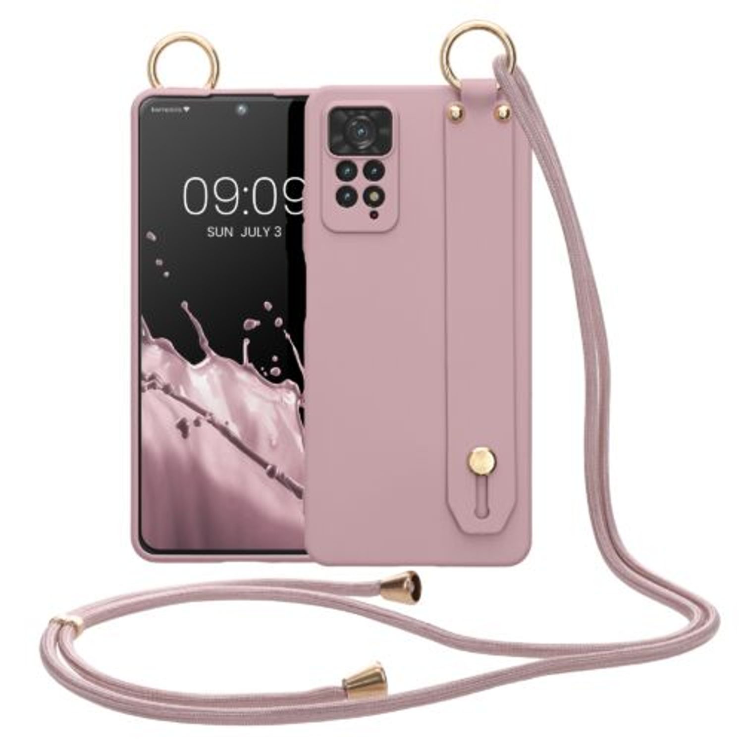 Husa Kwmobile pentru Xiaomi Redmi Note 11 Pro/Redmi Note 11 Pro 5G, Silicon, Roz, 58699.193 fotografia produsului