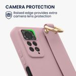 Husa Kwmobile pentru Xiaomi Redmi Note 11 Pro/Redmi Note 11 Pro 5G, Silicon, Roz, 58699.193 fotografia produsului View 3 S