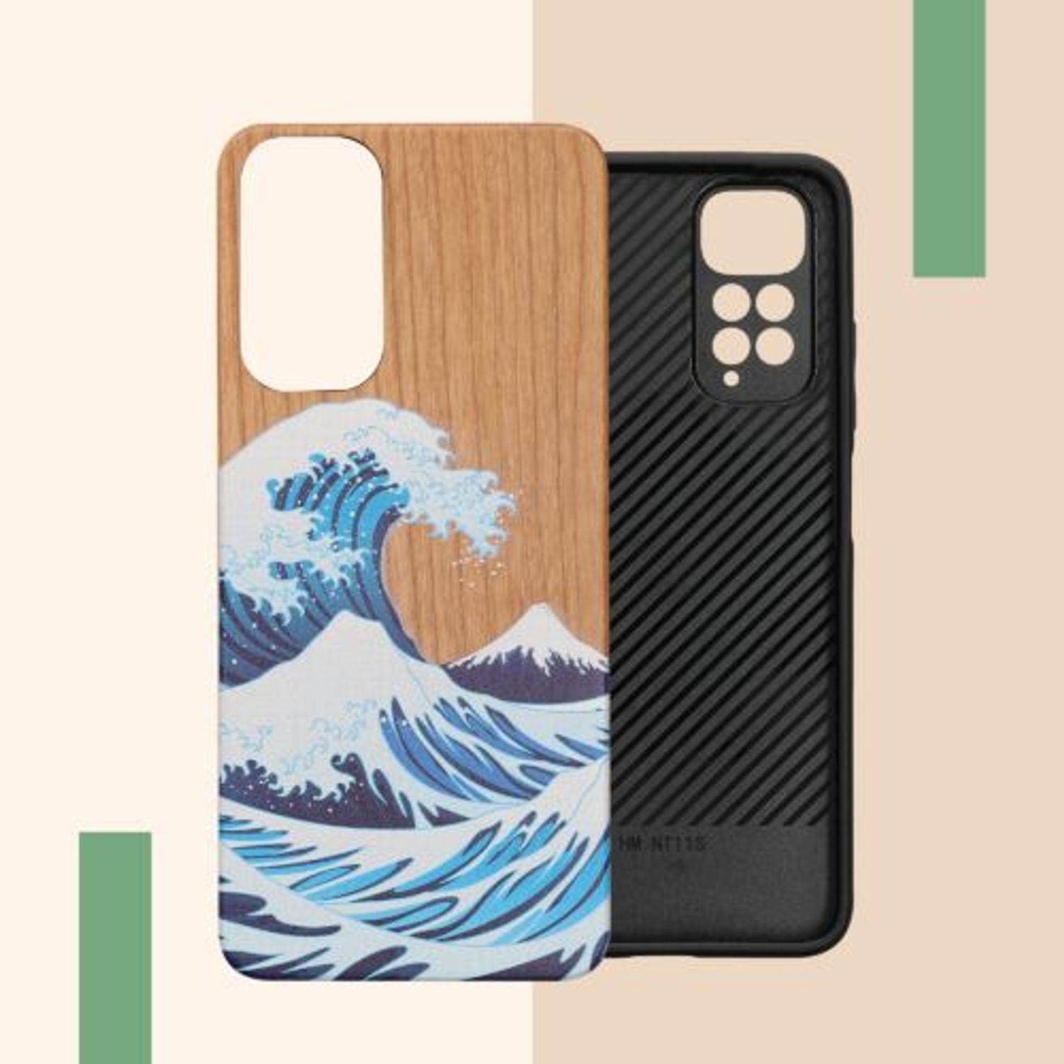 Husa Kwmobile pentru Xiaomi Redmi Note 11/Redmi Note 11s, Lemn, Multicolor, 57386.02 fotografia produsului View 9 L