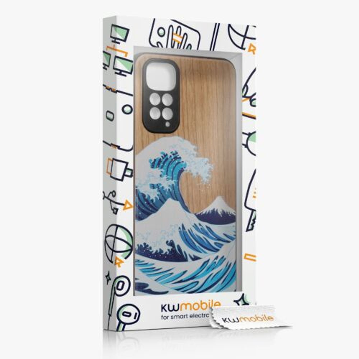 Husa Kwmobile pentru Xiaomi Redmi Note 11/Redmi Note 11s, Lemn, Multicolor, 57386.02 fotografia produsului View 7 L