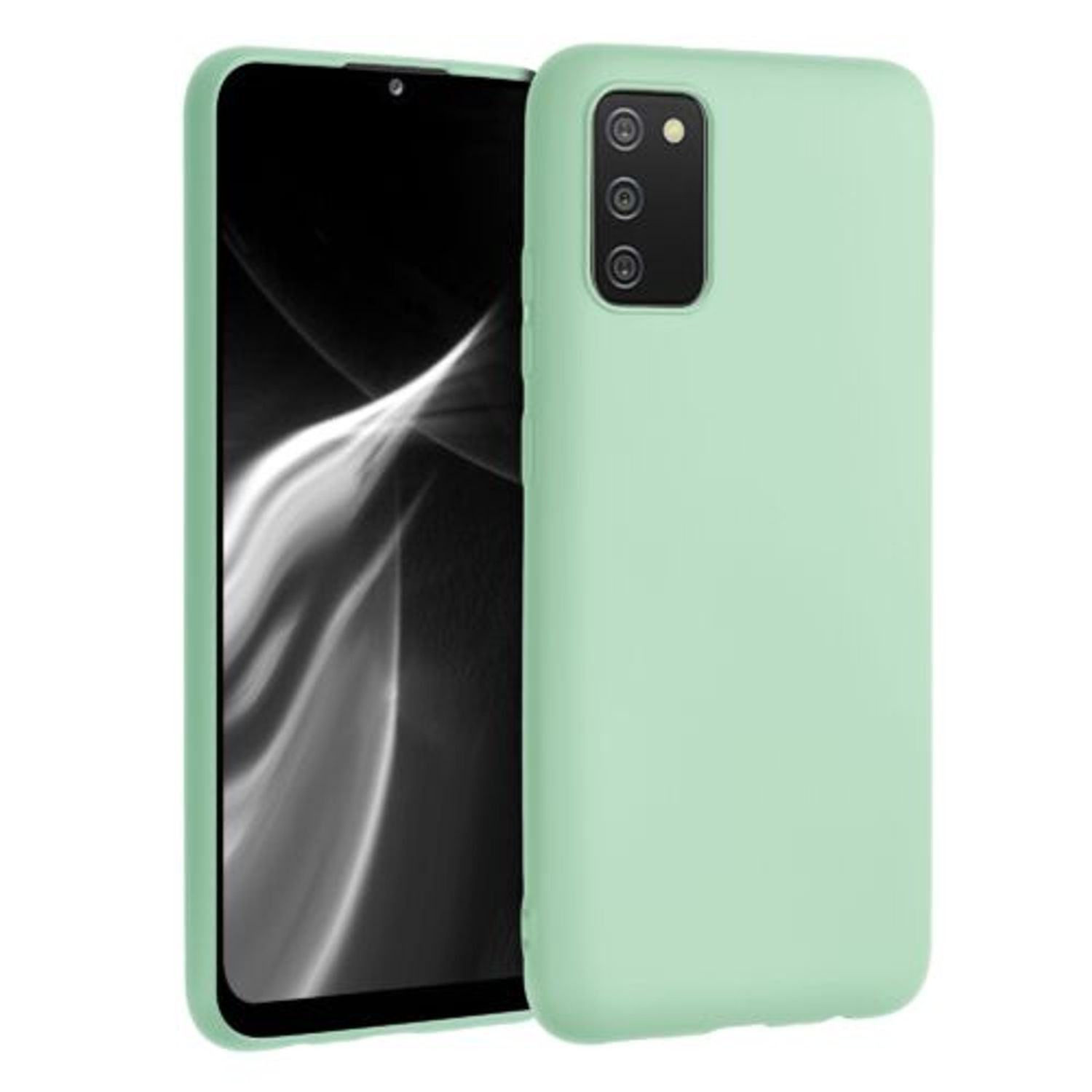 Husa pentru Samsung Galaxy A02s, Silicon, Verde, 54045.50 fotografia produsului