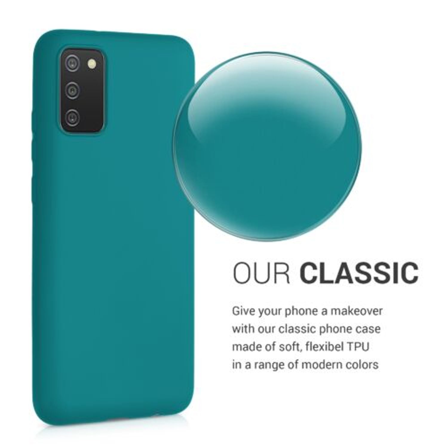 Husa pentru Samsung Galaxy A02s, Silicon, Verde, 54045.57 fotografia produsului View 4 L