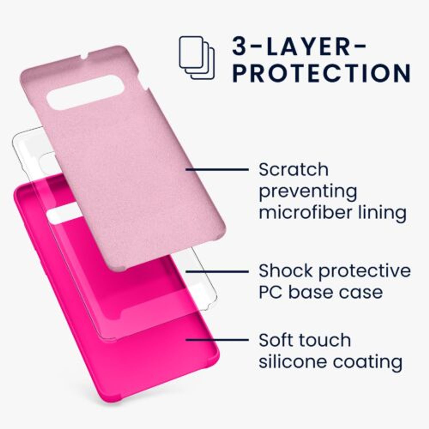 Husa Kwmobile pentru Samsung Galaxy S10 Plus, Silicon, Roz, 49028.77 fotografia produsului View 5 L