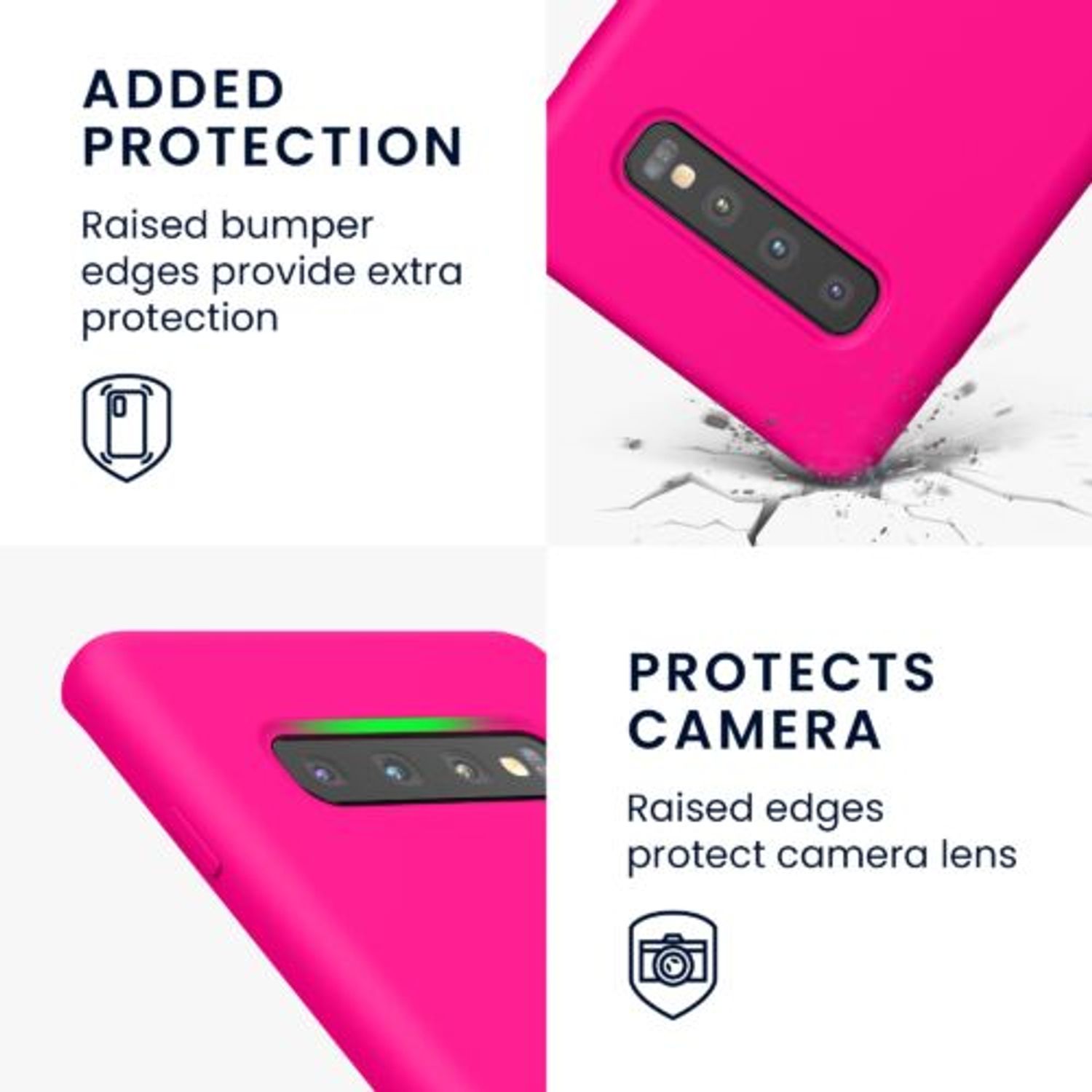 Husa Kwmobile pentru Samsung Galaxy S10 Plus, Silicon, Roz, 49028.77 fotografia produsului View 6 L