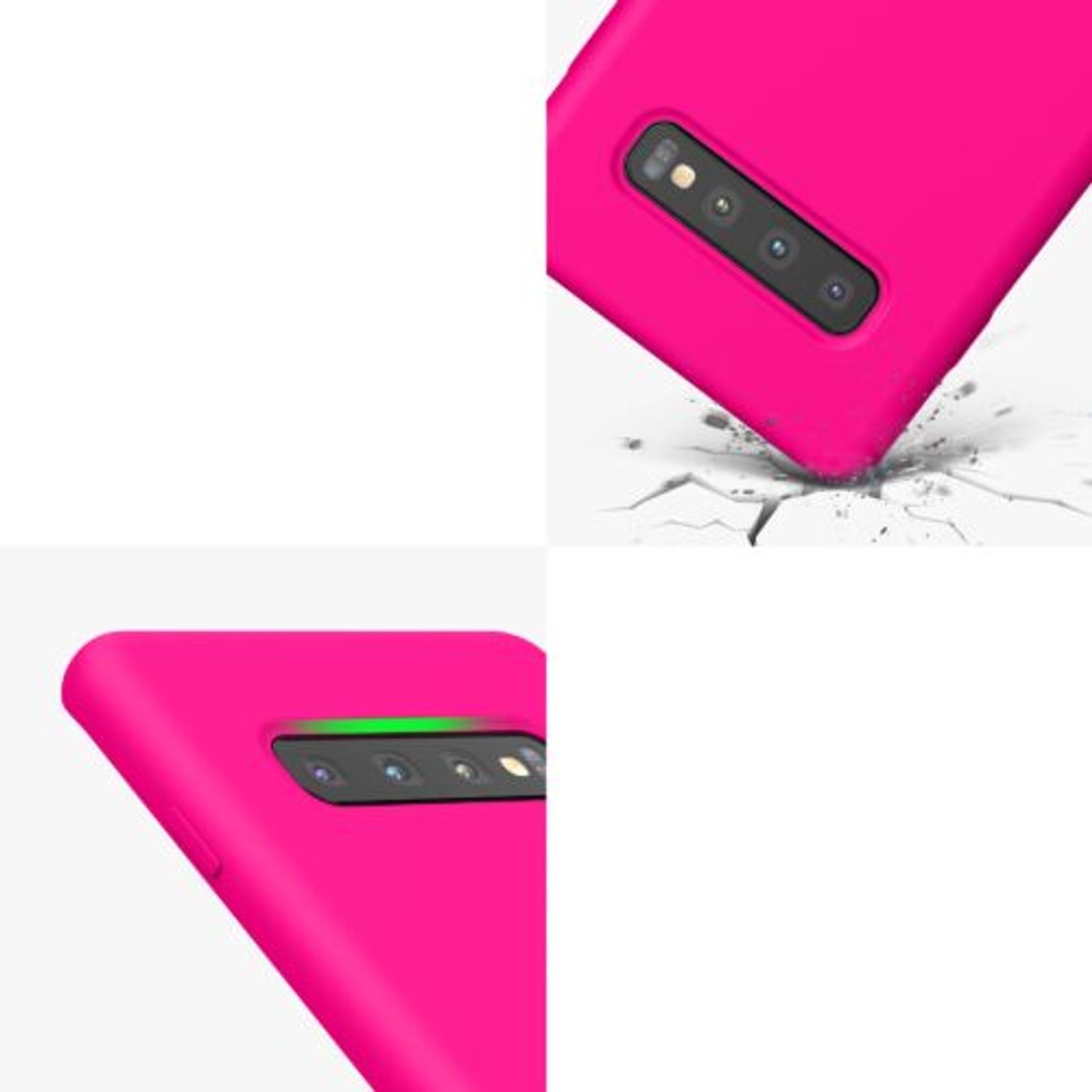 Husa Kwmobile pentru Samsung Galaxy S10 Plus, Silicon, Roz, 49028.77 fotografia produsului View 2 L