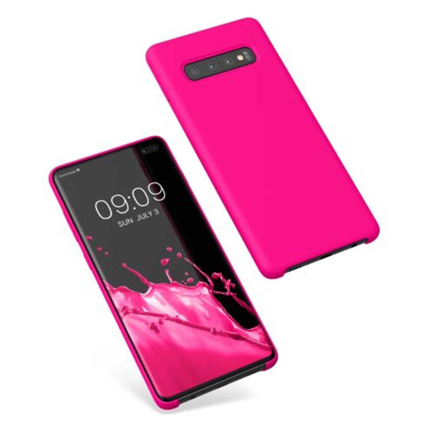 Husa Kwmobile pentru Samsung Galaxy S10 Plus, Silicon, Roz, 49028.77 fotografia produsului