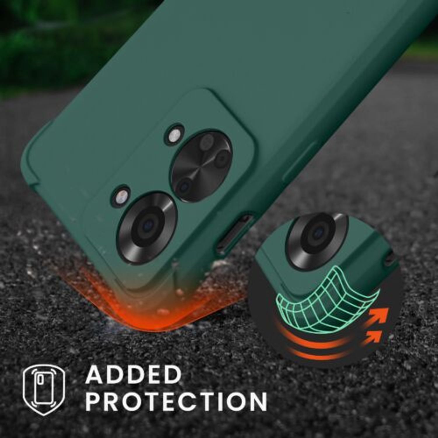 Husa Kwmobile pentru OnePlus Nord 2T, Silicon, Verde, 58770.80 fotografia produsului View 2 L