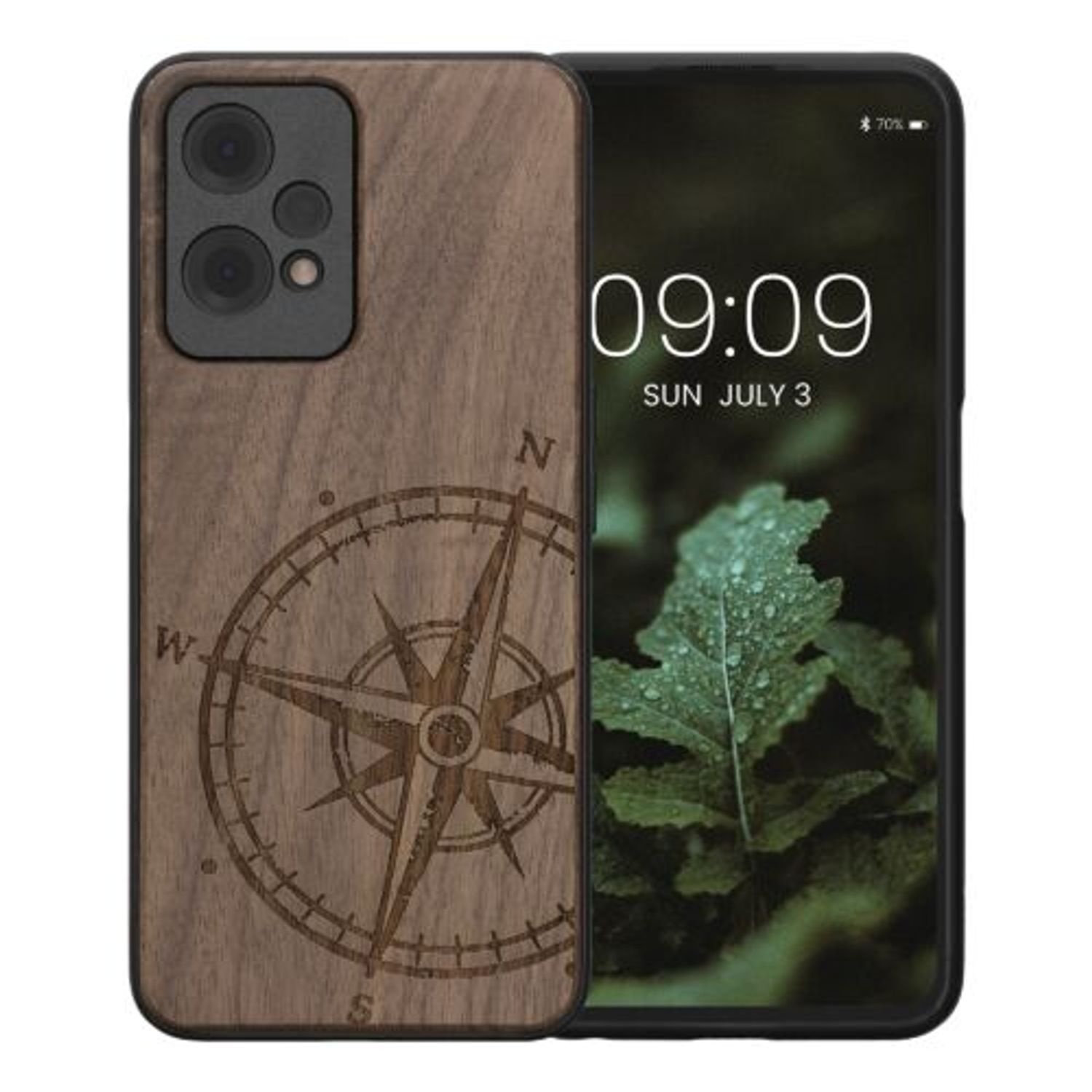 Husa Kwmobile pentru OnePlus Nord CE 2 Lite 5G, Lemn, Maro, 58763.01 fotografia produsului