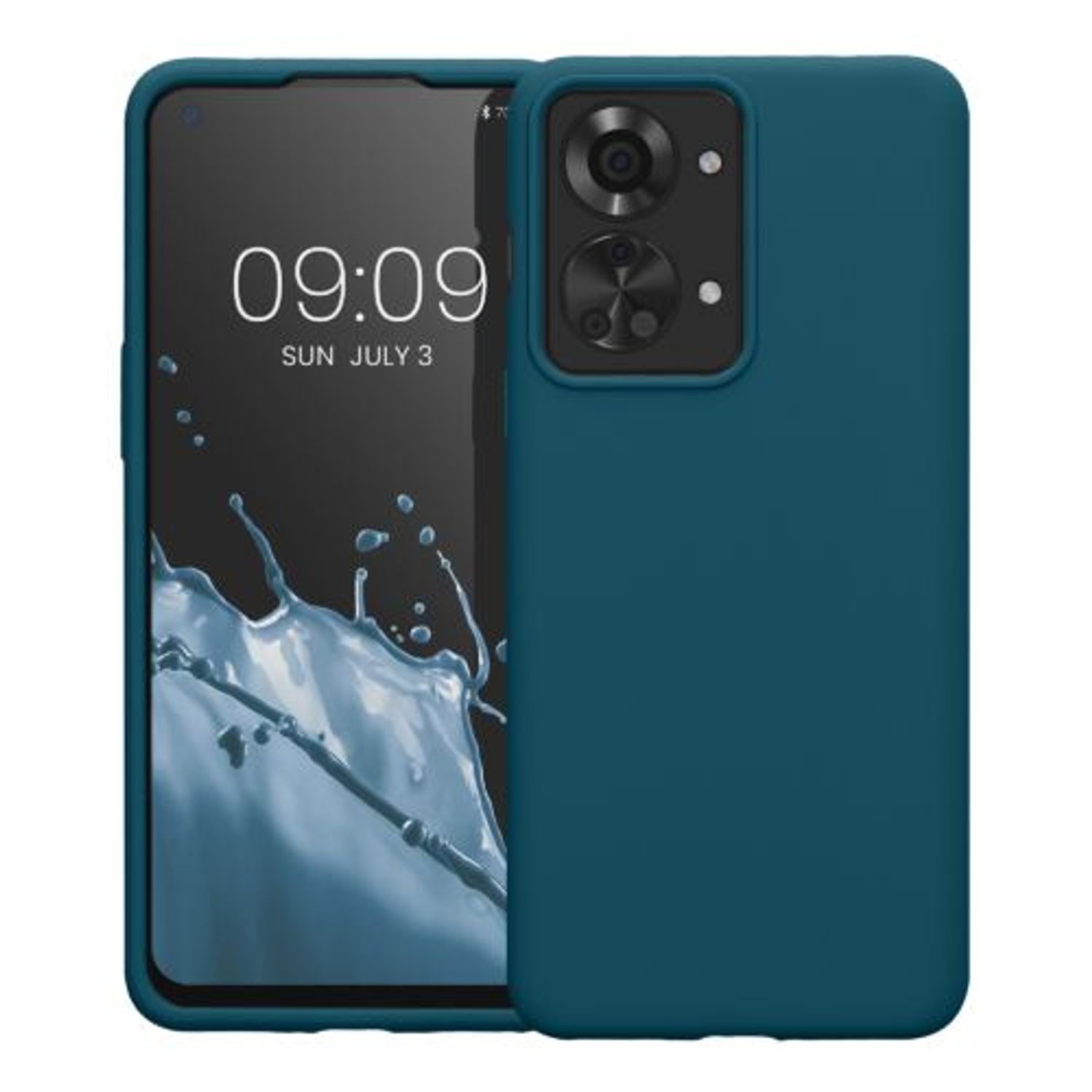Husa Kwmobile pentru OnePlus Nord 2T, Silicon, Verde, 58764.57 fotografia produsului