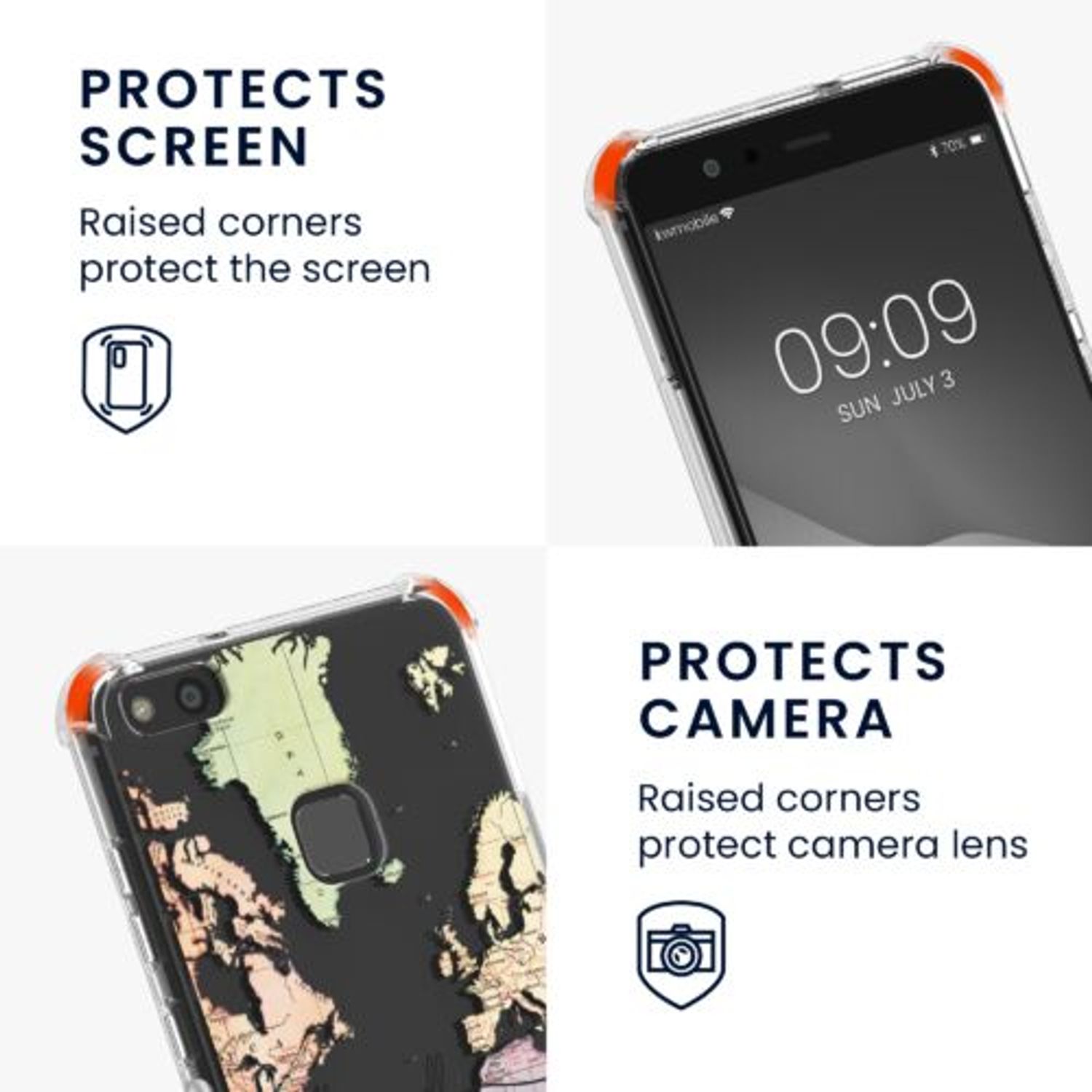 Husa Kwmobile pentru Huawei P10 Lite, Silicon, Multicolor, 50117.06 fotografia produsului View 3 L