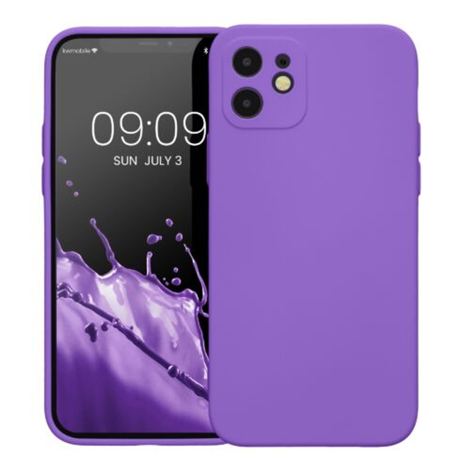 Husa Kwmobile pentru Apple iPhone 12/iPhone 12 Pro, Silicon, Mov, 58951.221 fotografia produsului