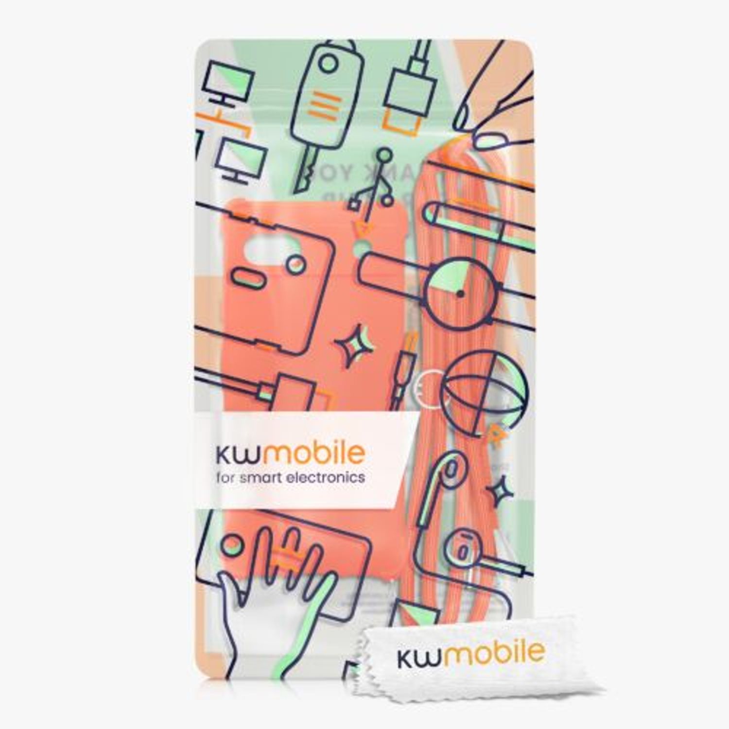 Husa Kwmobile pentru Google Pixel 6a, Silicon, Portocaliu, 58567.150 fotografia produsului View 7 L