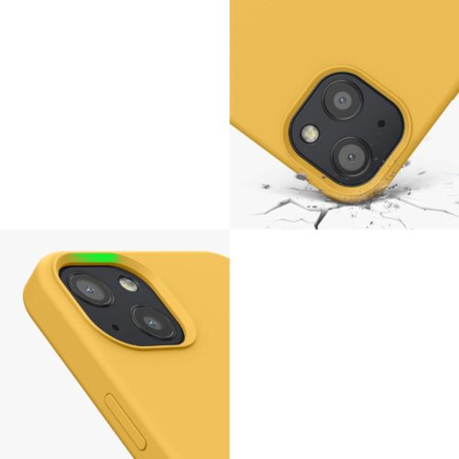 Husa Kwmobile pentru Apple iPhone 13, Silicon, Galben, 55878.191 fotografia produsului View 9 L