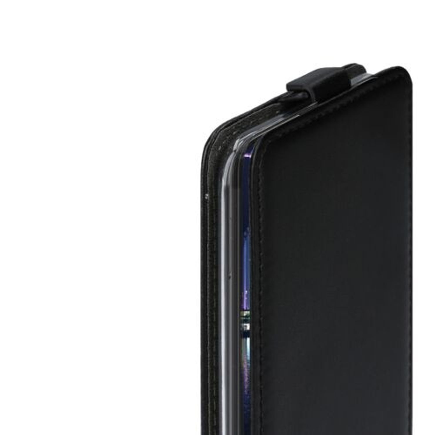 Husa pentru Samsung Galaxy A10, Piele ecologica, Negru, 49823.01 fotografia produsului View 8 L
