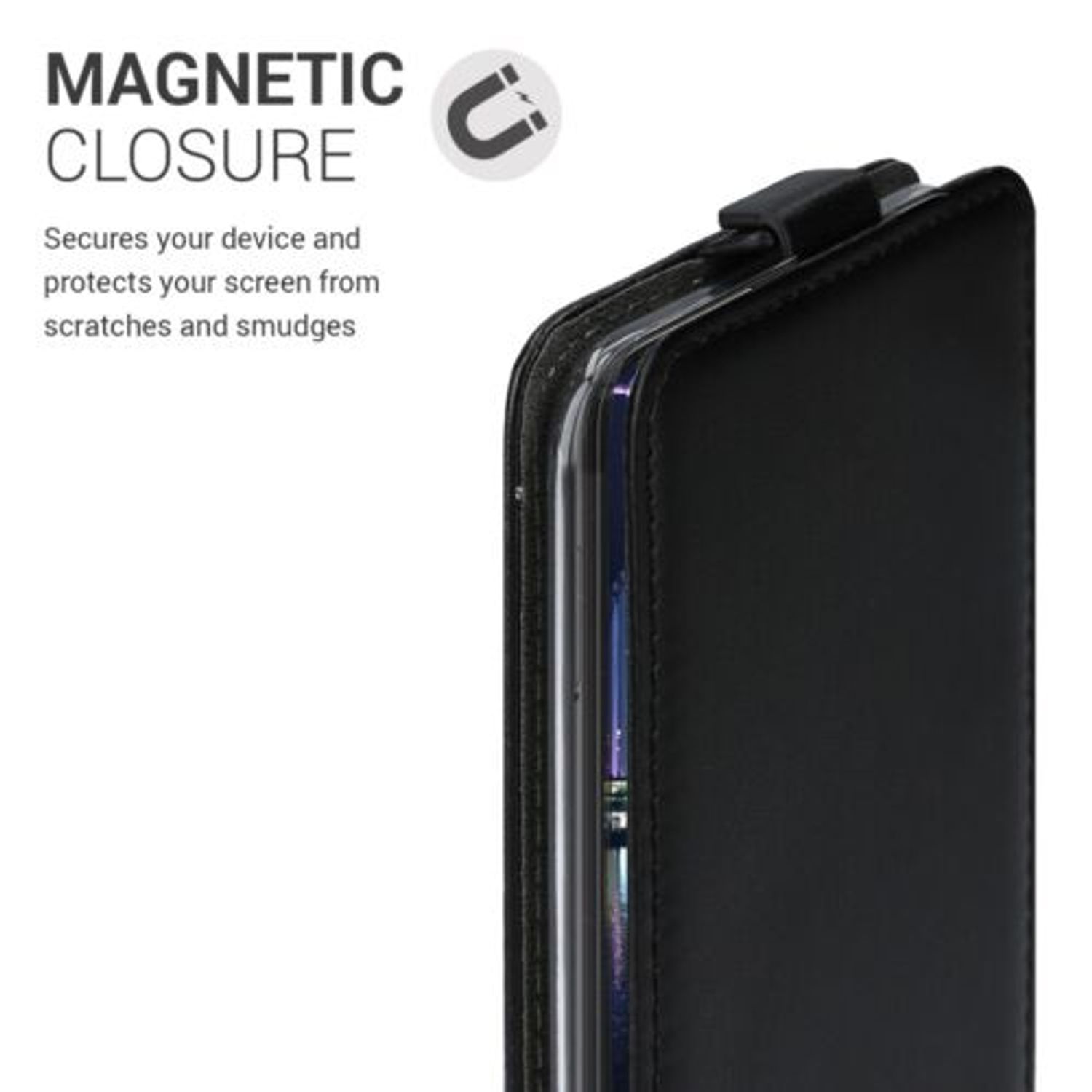 Husa pentru Samsung Galaxy A10, Piele ecologica, Negru, 49823.01 fotografia produsului View 4 L