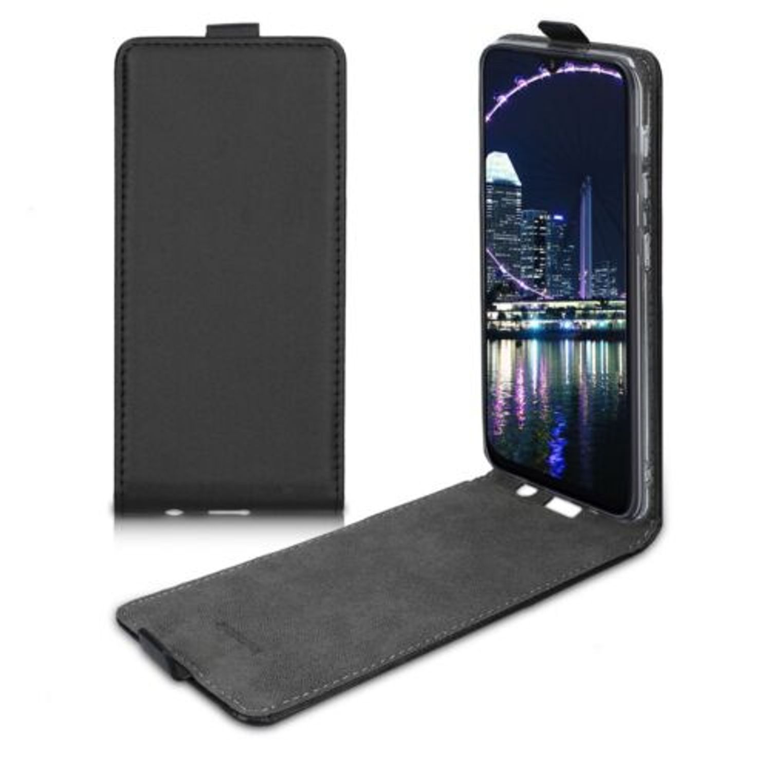 Husa pentru Samsung Galaxy A10, Piele ecologica, Negru, 49823.01 fotografia produsului