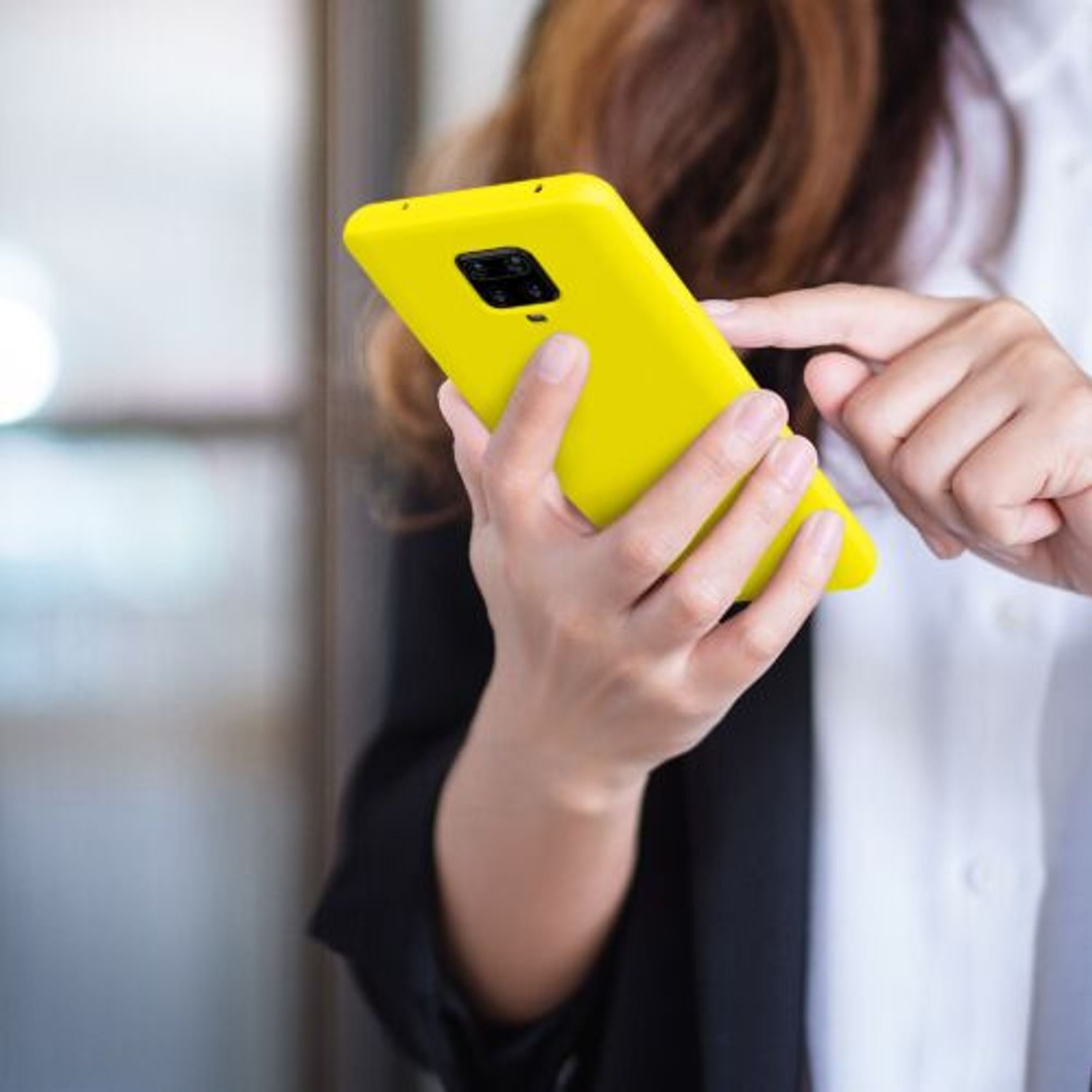 Husa Kwmobile pentru Xiaomi Redmi Note 9S/Redmi Note 9 Pro/Redmi Note 9 Pro Max, Silicon, Galben, 56562.165 fotografia produsului View 8 L