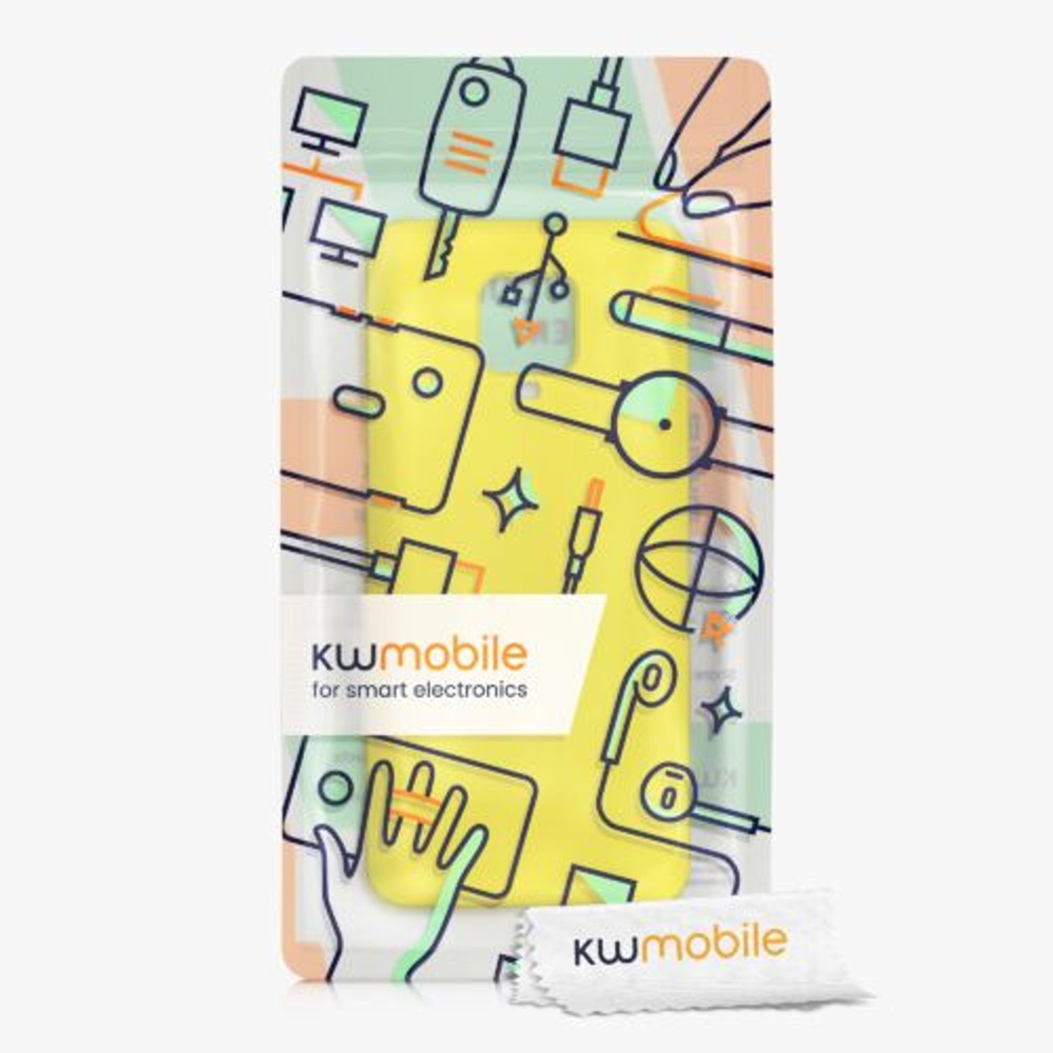 Husa Kwmobile pentru Xiaomi Redmi Note 9S/Redmi Note 9 Pro/Redmi Note 9 Pro Max, Silicon, Galben, 56562.165 fotografia produsului View 6 L