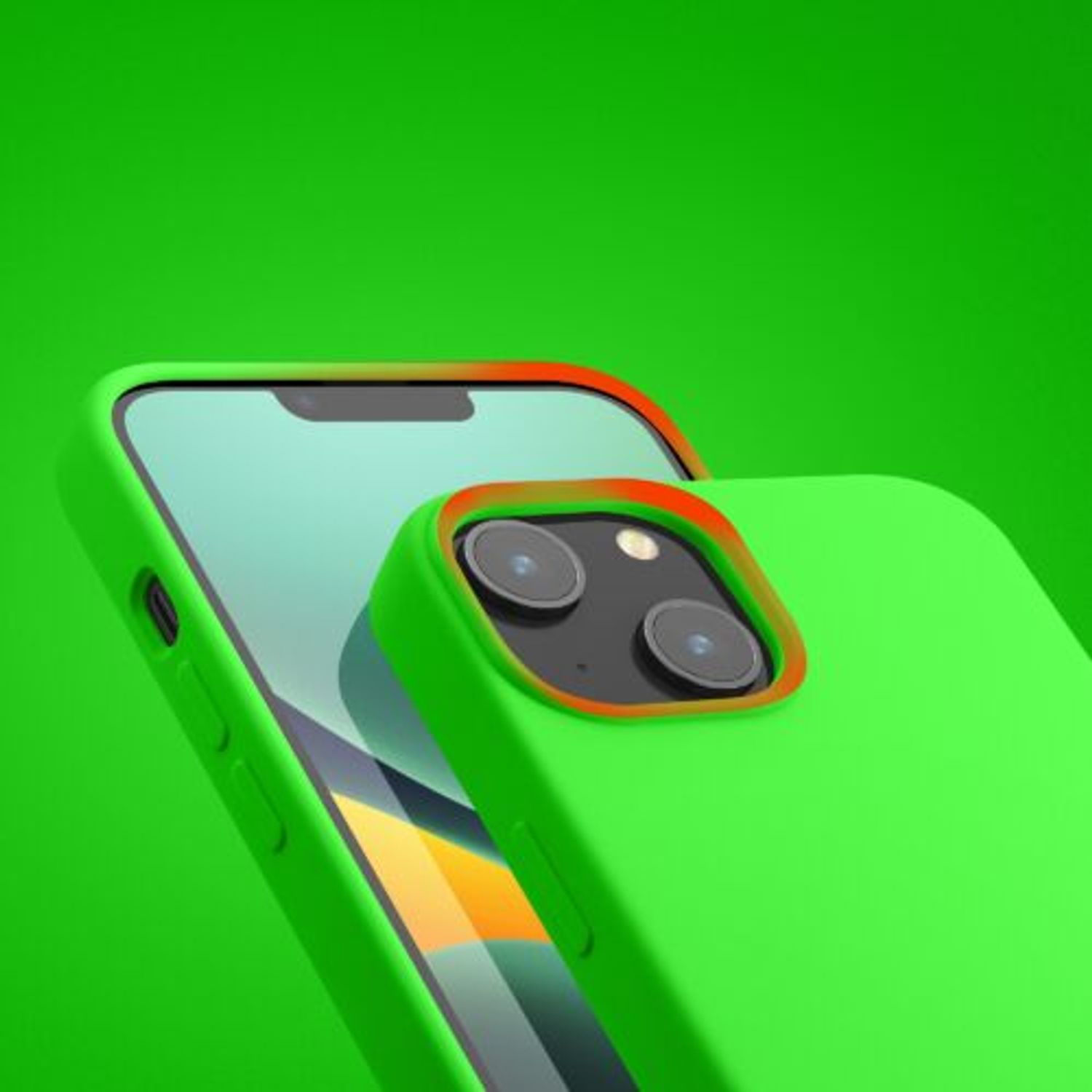 Husa Kwmobile pentru Apple iPhone 14, Silicon, Verde, 59071.159 fotografia produsului View 12 L