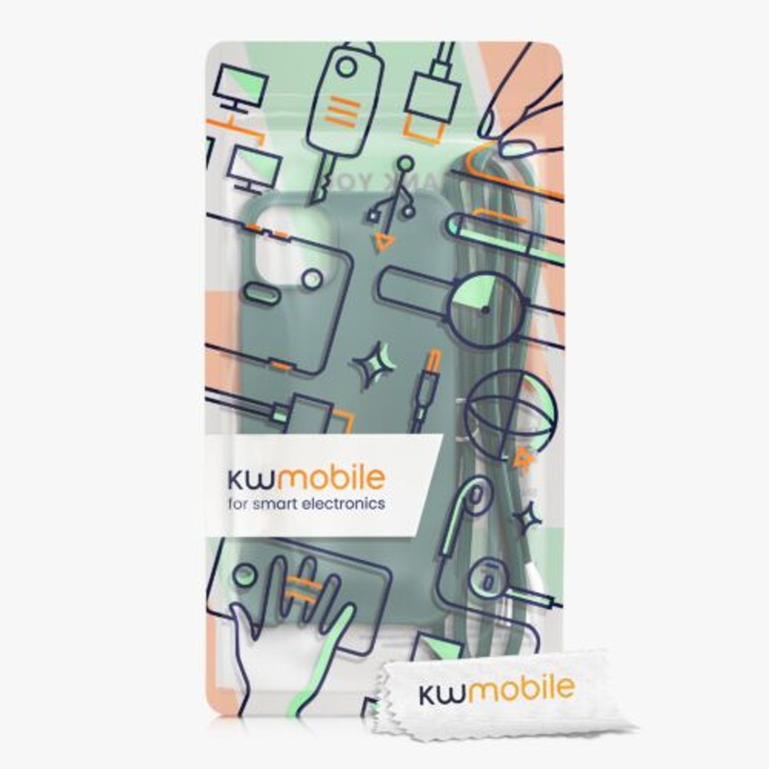 Husa Kwmobile pentru Apple iPhone 14 Plus, Silicon, Verde, 59117.80 fotografia produsului View 7 L