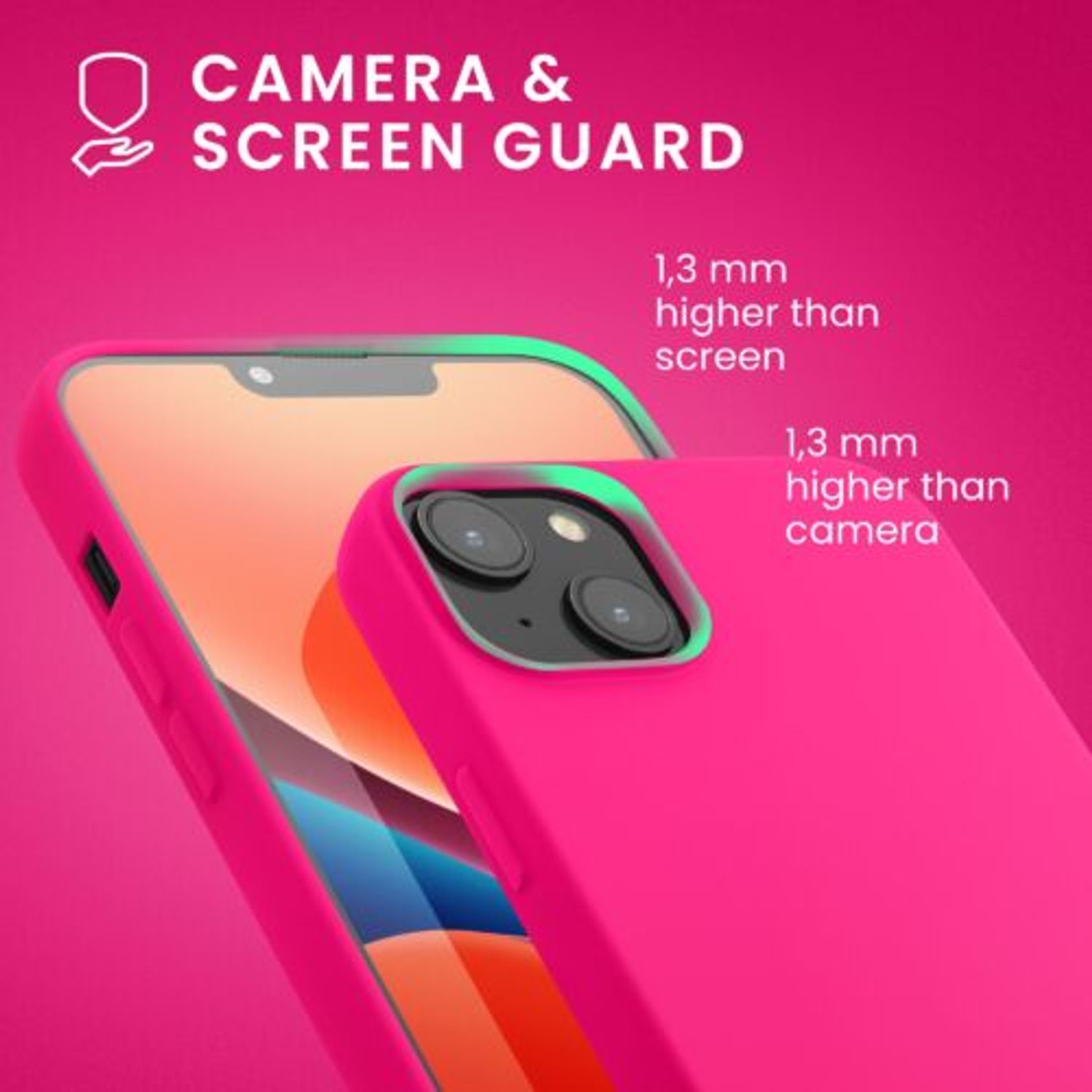 Husa Kwmobile pentru Apple iPhone 14 Plus, Silicon, Roz, 59080.77 fotografia produsului View 6 L