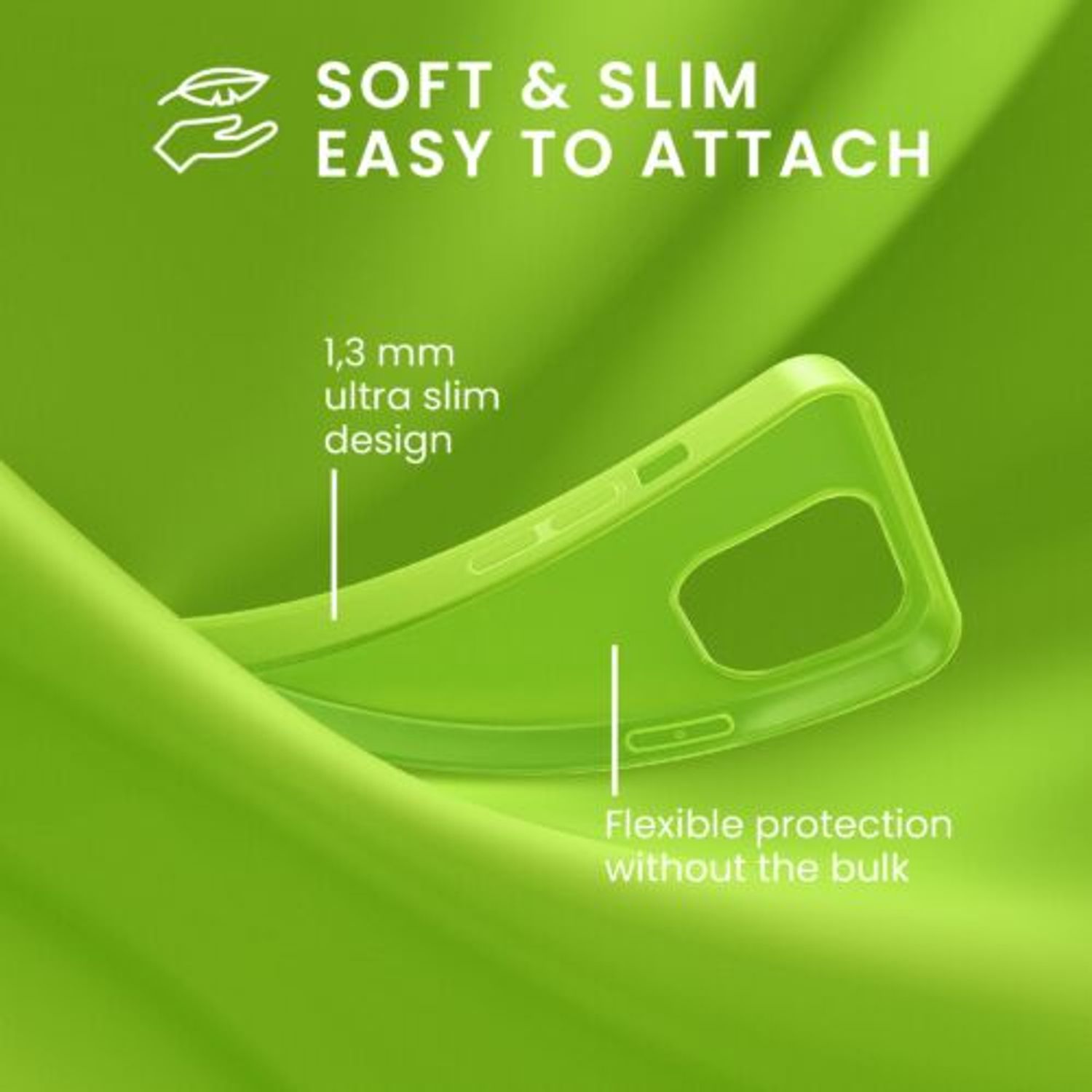 Husa Kwmobile pentru Apple iPhone 14 Plus, Silicon, Verde, 59076.75 fotografia produsului View 4 L
