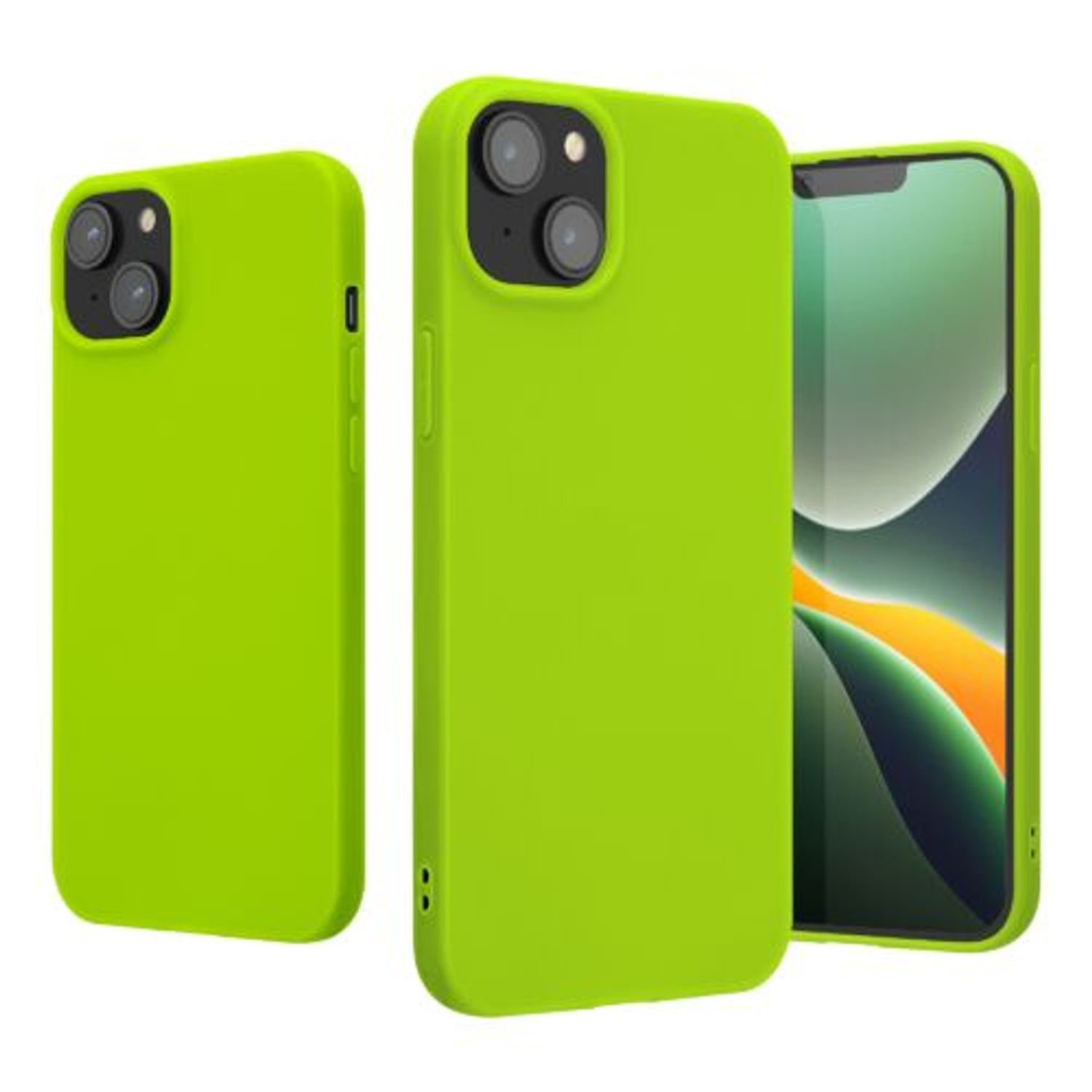 Husa Kwmobile pentru Apple iPhone 14 Plus, Silicon, Verde, 59076.75 fotografia produsului