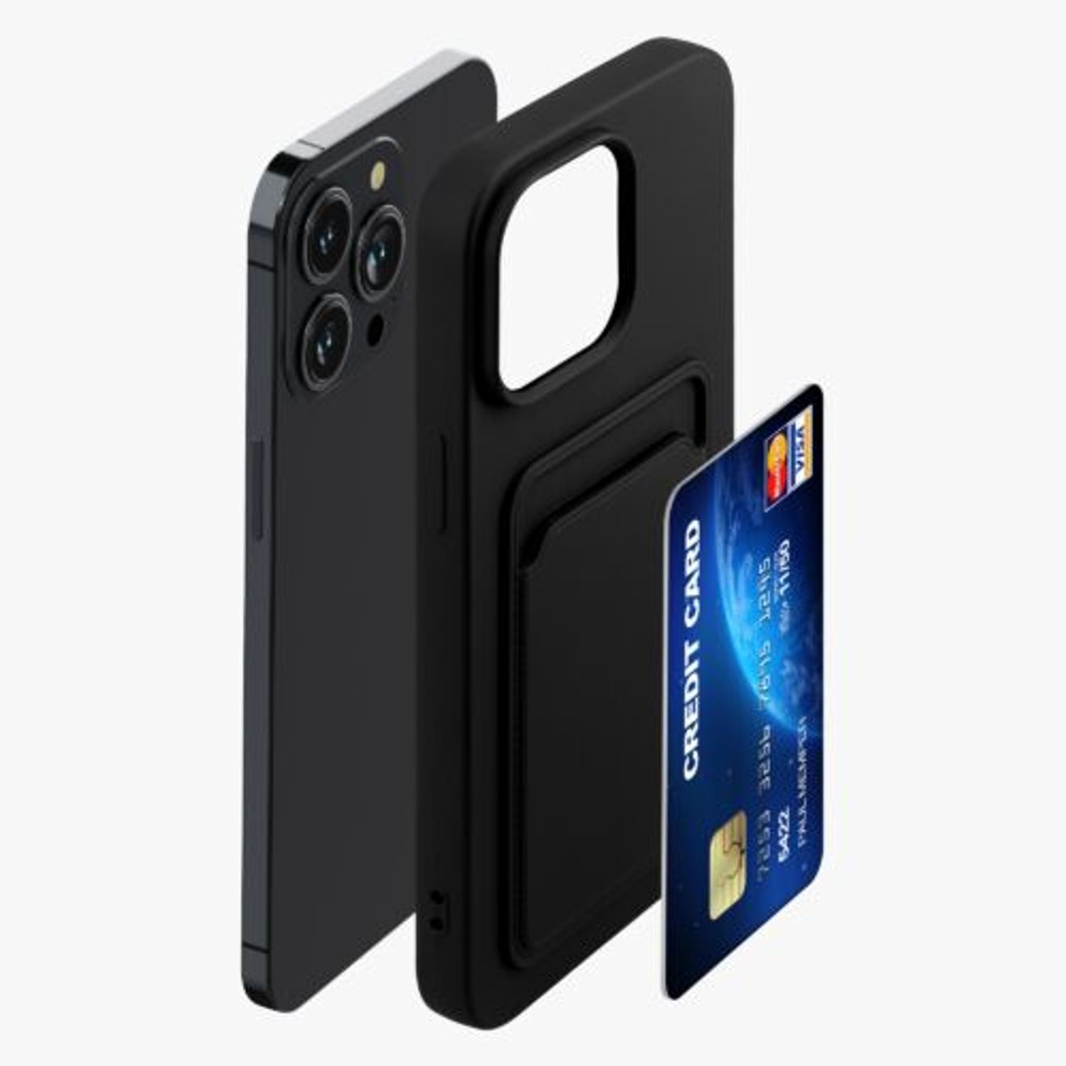Husa Kwmobile pentru Apple iPhone 14 Pro Max, Silicon, Negru, 59115.01 fotografia produsului View 6 L
